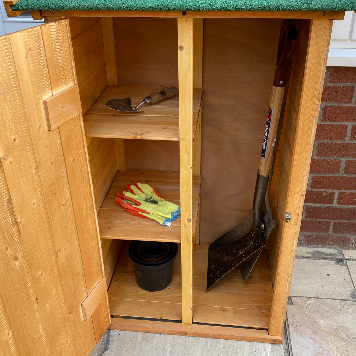 Woodside Wooden Garden Storage Cupboard Outdoor Tool Store Shed eBay