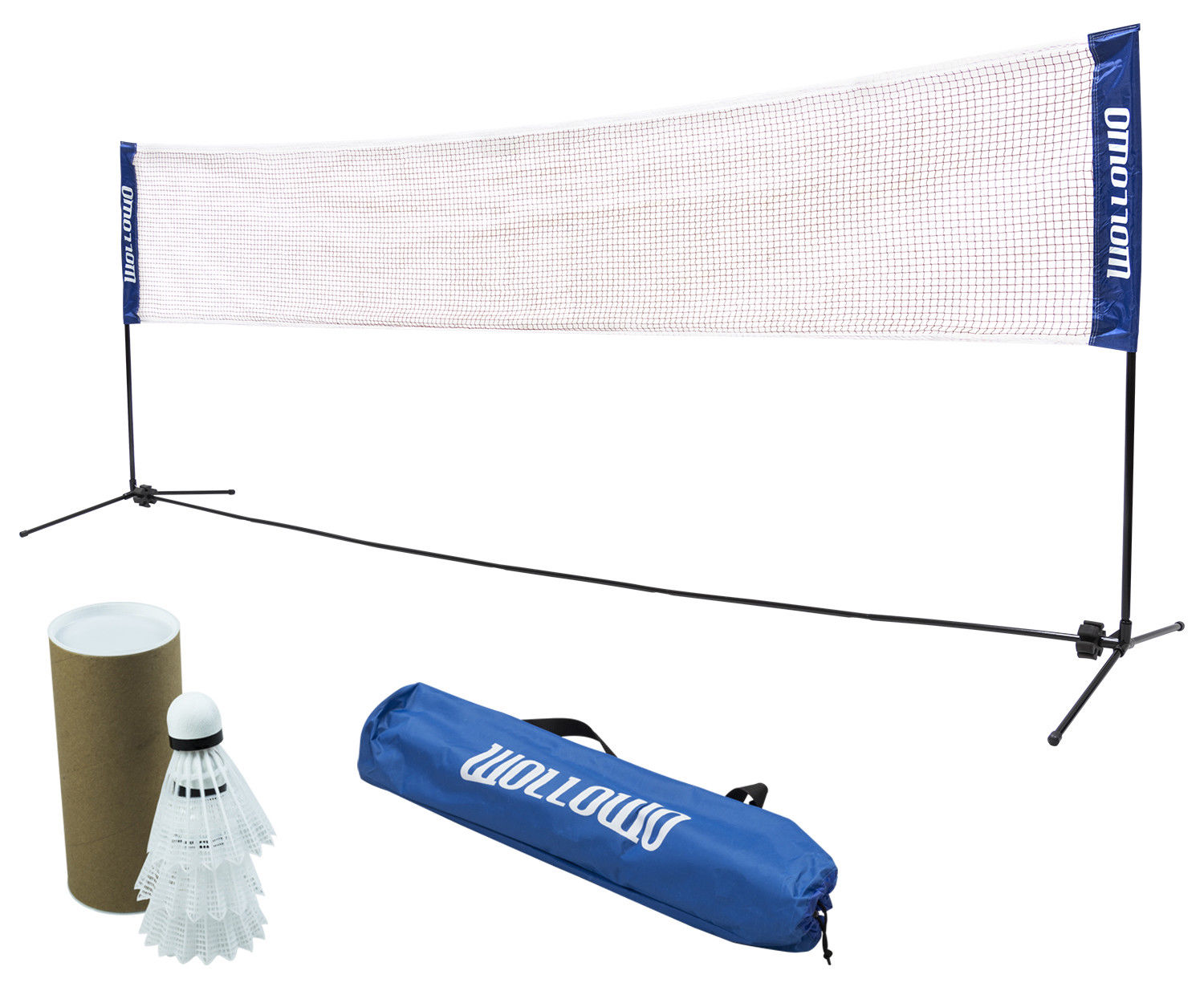 HOMCOM 4m Adjustable Foldable Portable Sports Net Set for Badminton Tennis Volleyball with Carry Bag Easy to Set Up