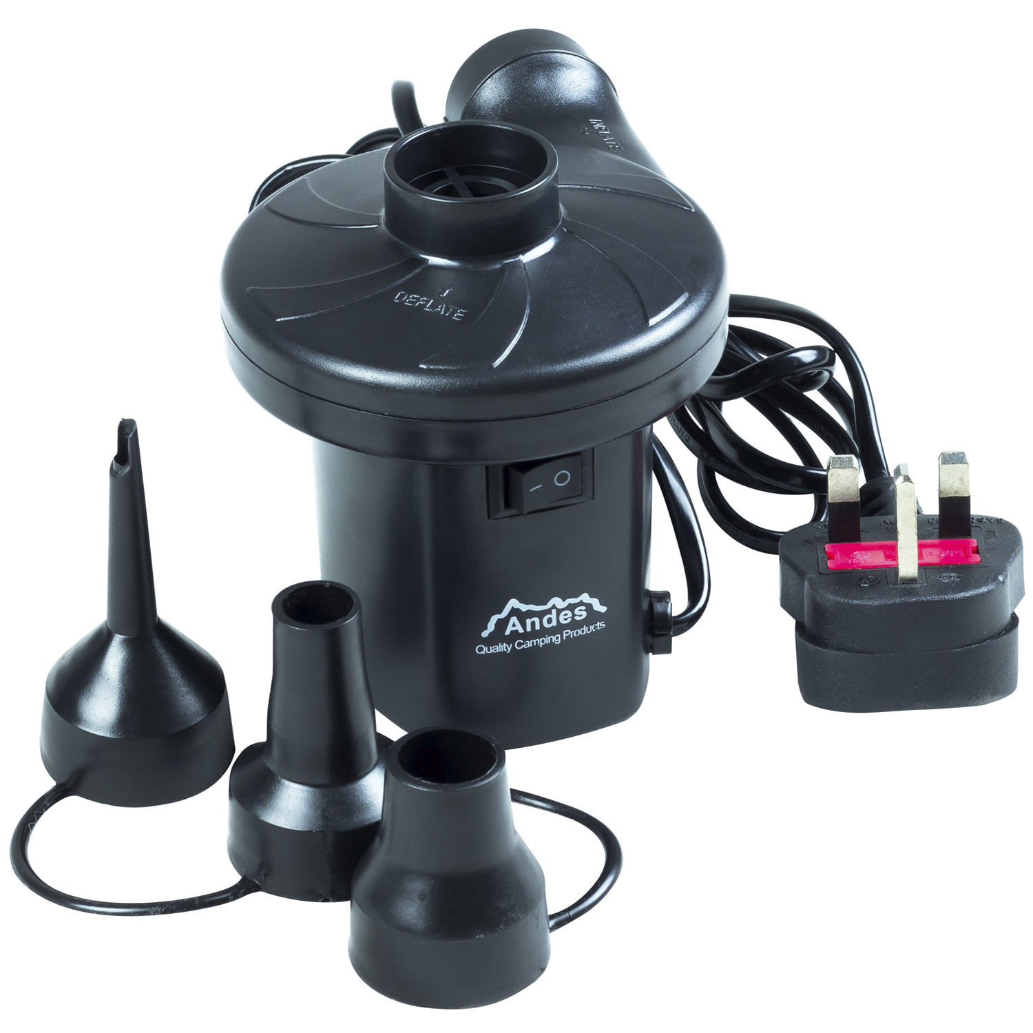 240V Mains Electric Air Inflator Camping Airbed Pump 5055422992605 eBay