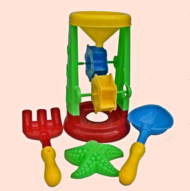 A To Z Sand Mill & Water Wheel Tower Play Set Beach Garden Sandpit Kids