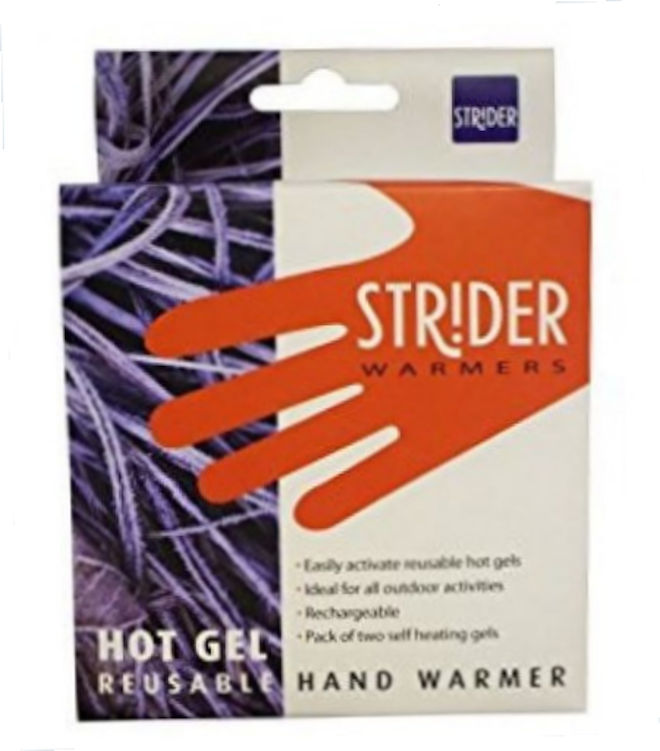 Pack of 2 Strider SelfHeating Gel Hand Warmers Reusable Rechargeable