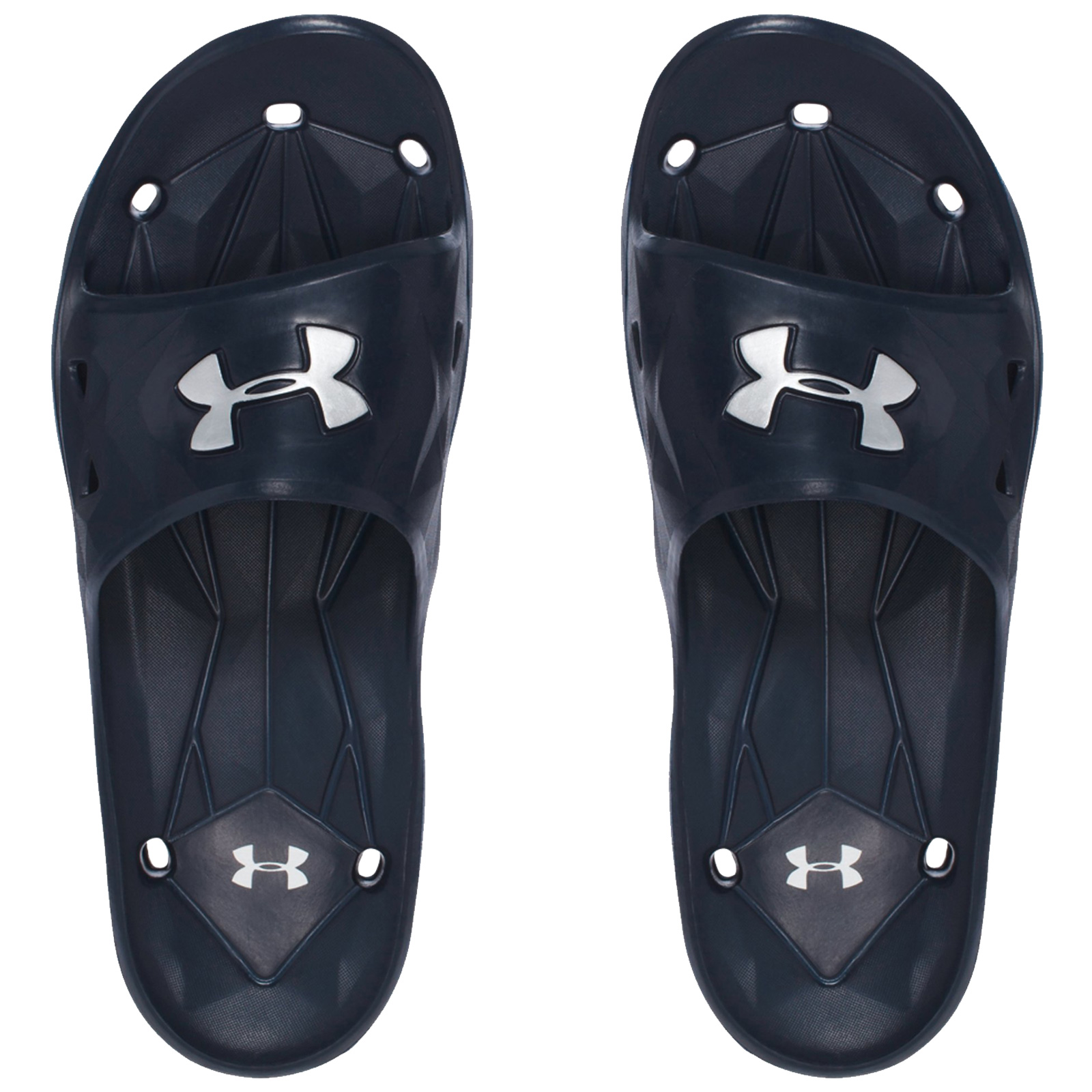 purple under armour flip flops