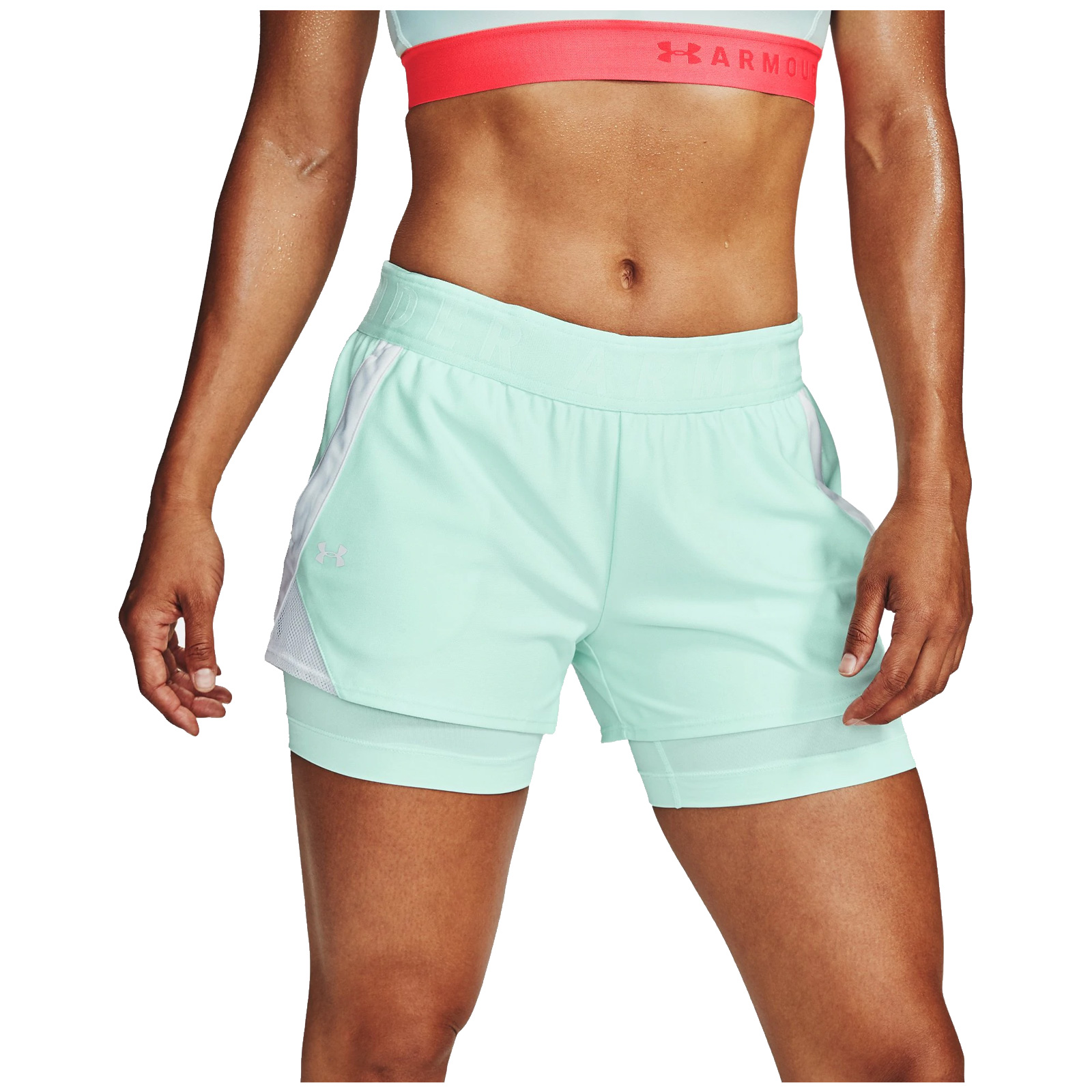 Short play. Шорты 3/4. Шорты для бега under Armour. Under Armour юбка шорты. Under Armour шорты Play up Solid shorts.