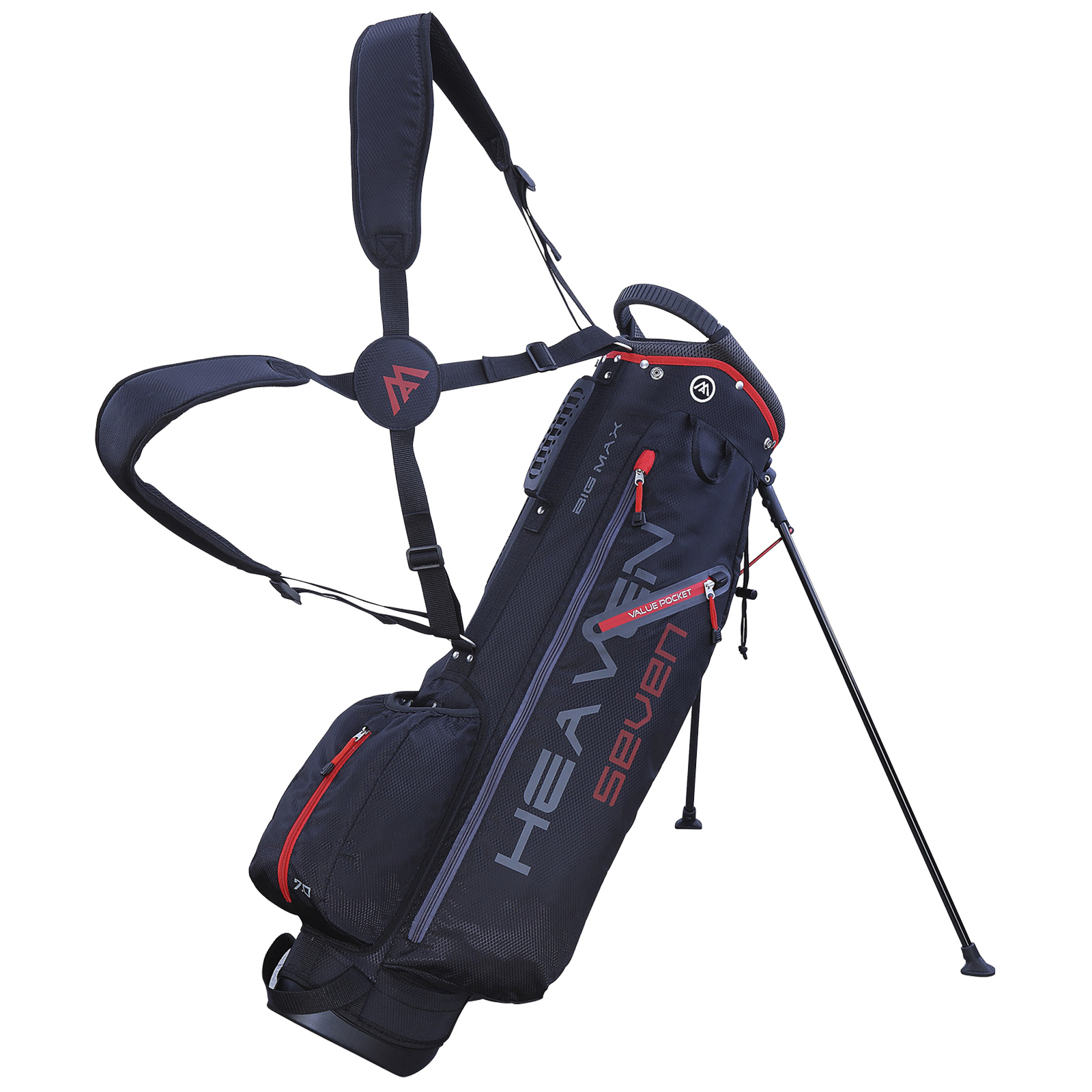 2022 BIG MAX Heaven SETTE 7 STAND CARRY SACCA DA GOLF leggero doppio cinturino Lite EUR 107,43