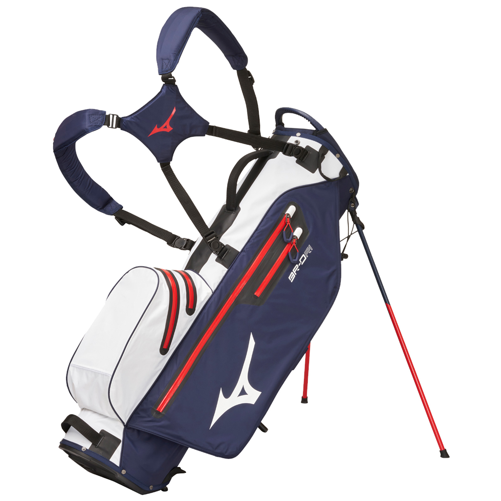 Mizuno Mens BR-DRI Golf Waterproof Dual Carry Strap Stand Bag 4 Way Divider  | eBay