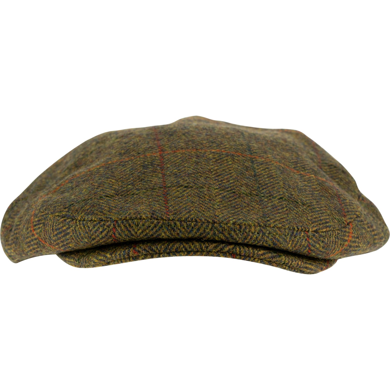 Jack Pyke Wool Blend Tweed Check Flat Cap in Green Check Hunter Shooting Hat