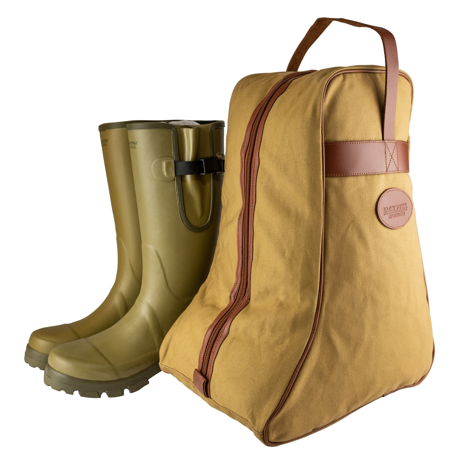 Jack Pyke Canvas Walking Boot Bag Heavyduty Outdoor Hunting Cotton Hiking Brown