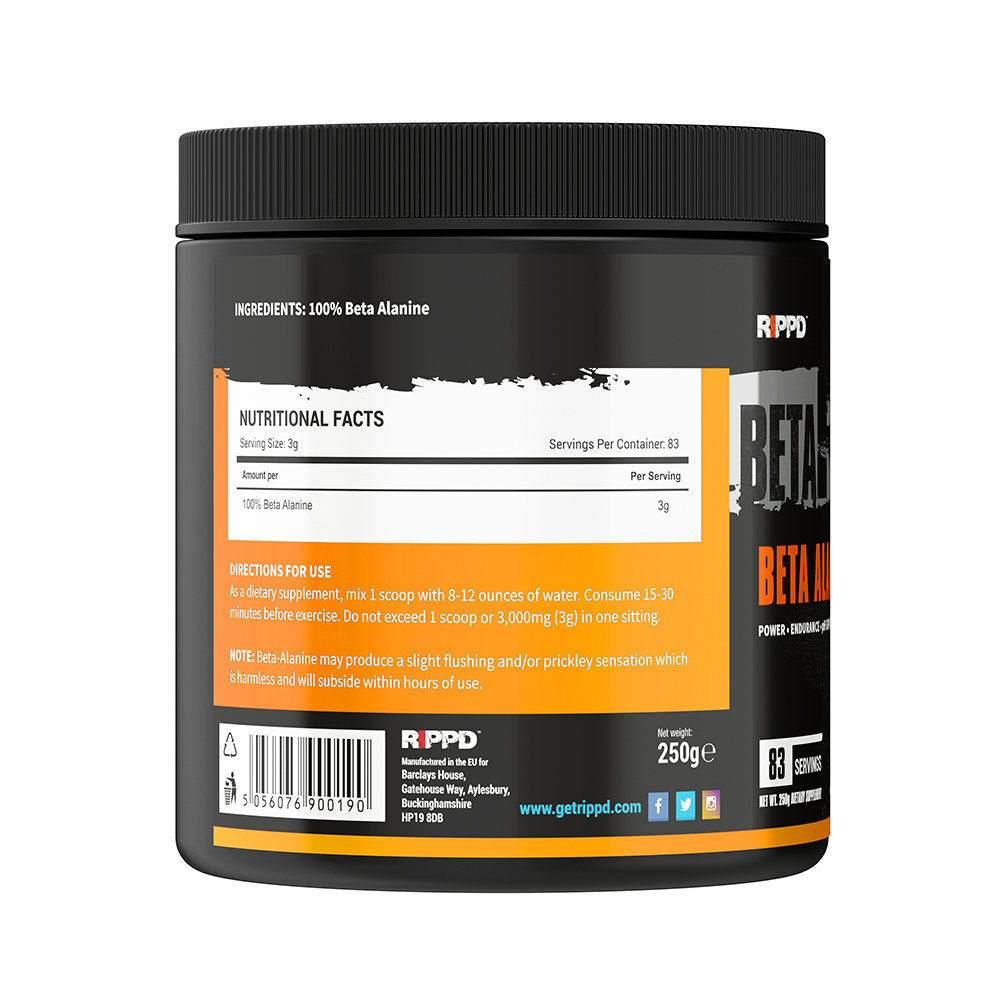 RIPPD Beta Alanine 250g 100 Pure Muscle Pump Pre Workout Energy Booster Powder eBay