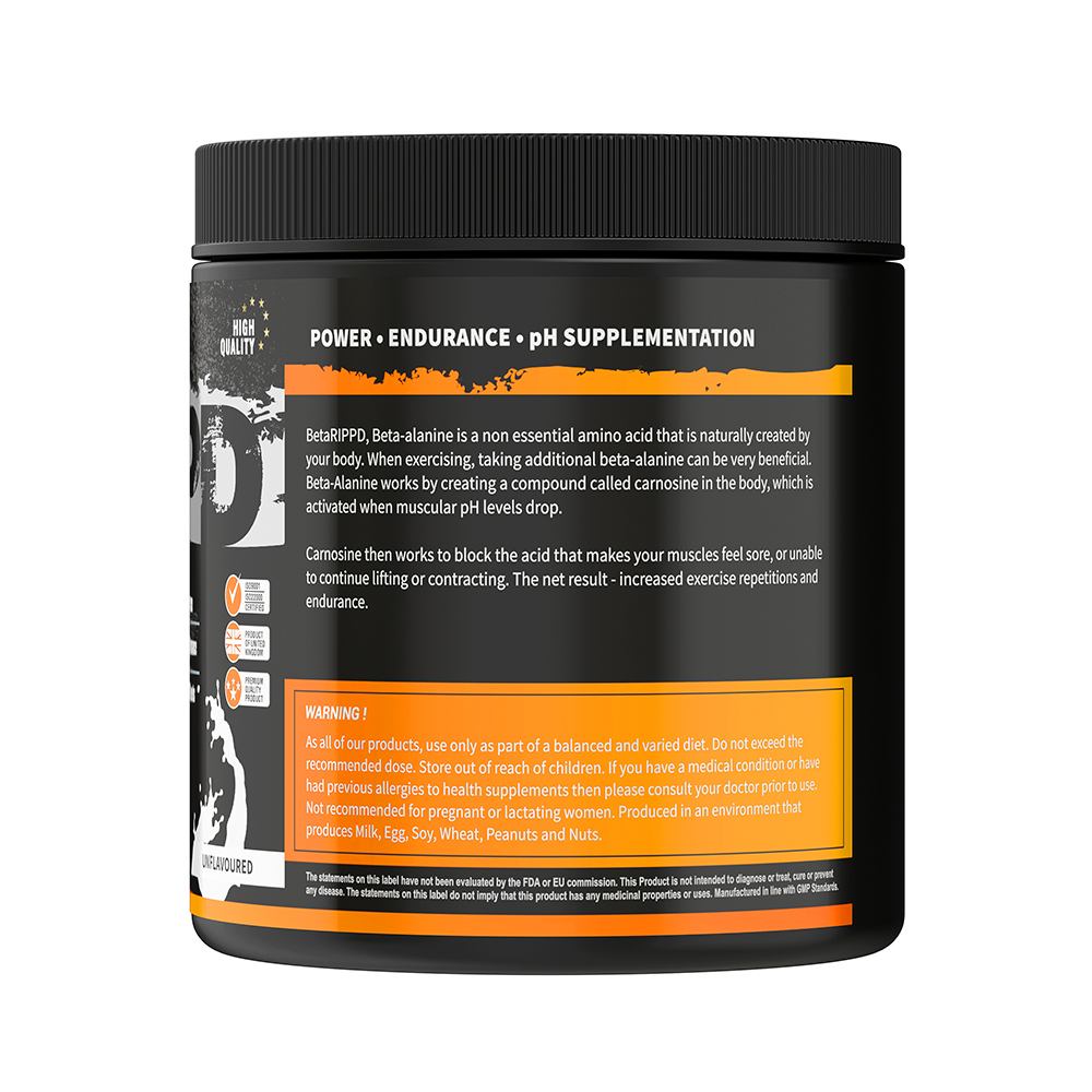 RIPPD Beta Alanine 250g 100 Pure Muscle Pump Pre Workout RIPPD Beta Alanine 250g 100 Pure Muscle Pump Pre Workout