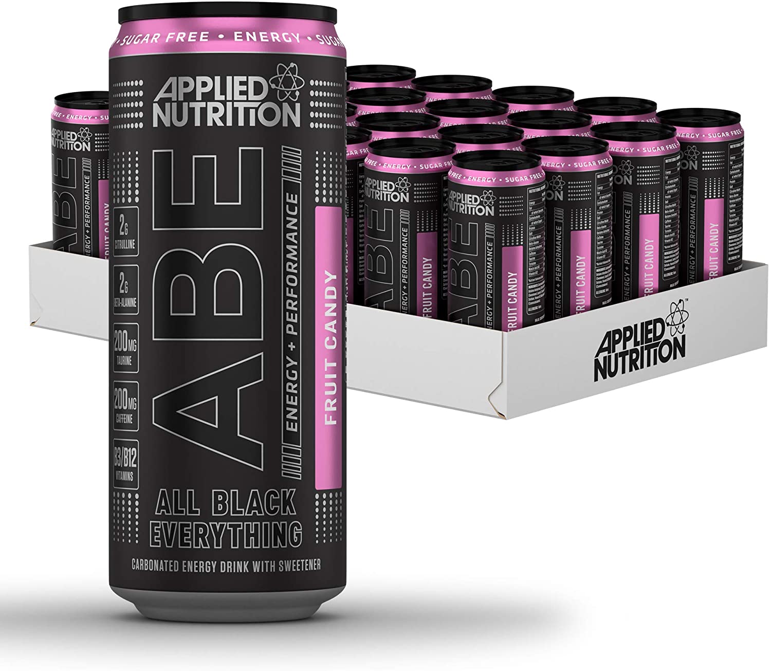 Applied Nutrition ABE Pre Workout Carbonated Energy Drinks Zero Sugar