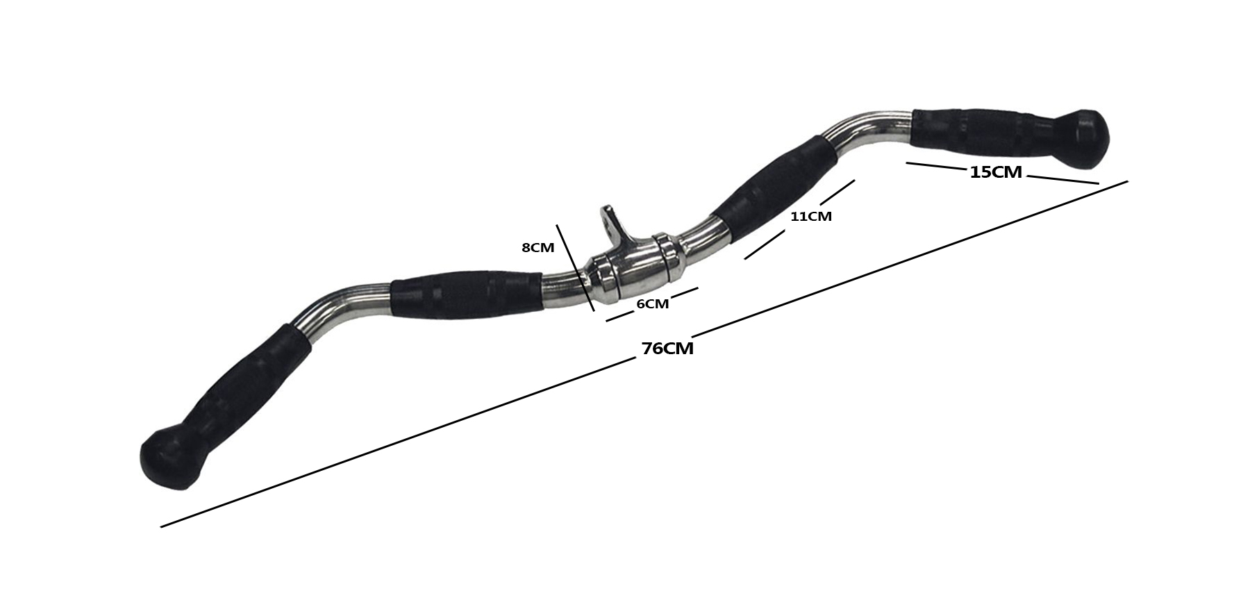 Gym Attachments Row Cable Tricep Rope Bar Twin Revolving Handle Pull Down Seated - Picture 12 of 19