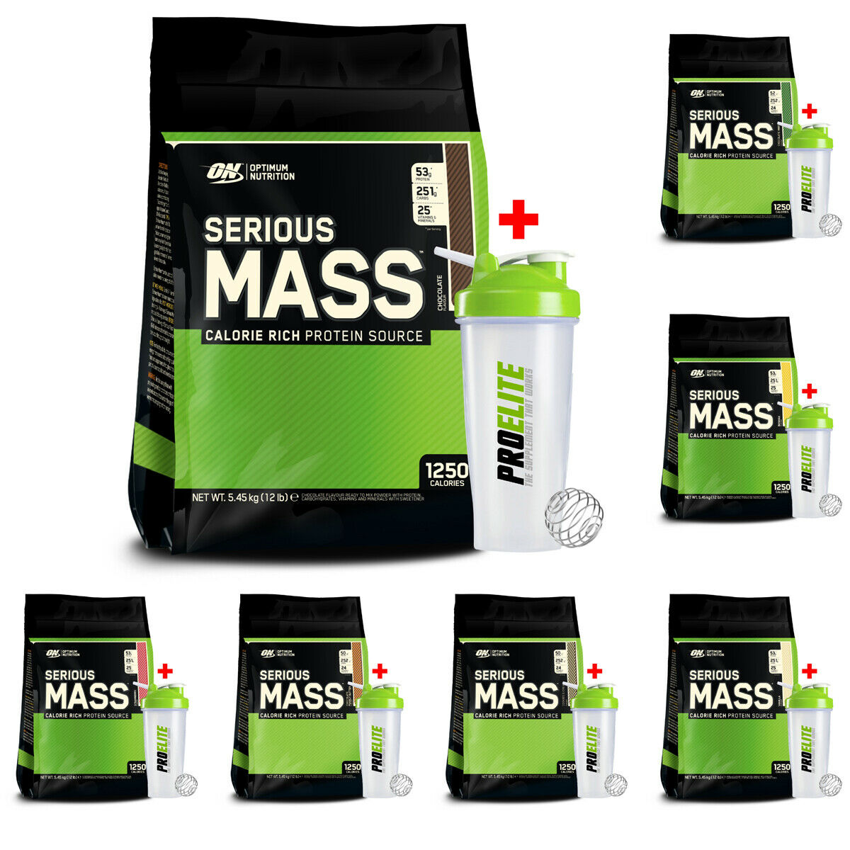 Optimum Nutrition On Serious Mass 5 4kg Weight Gainer Protein Powder Shakes Sh Ebay