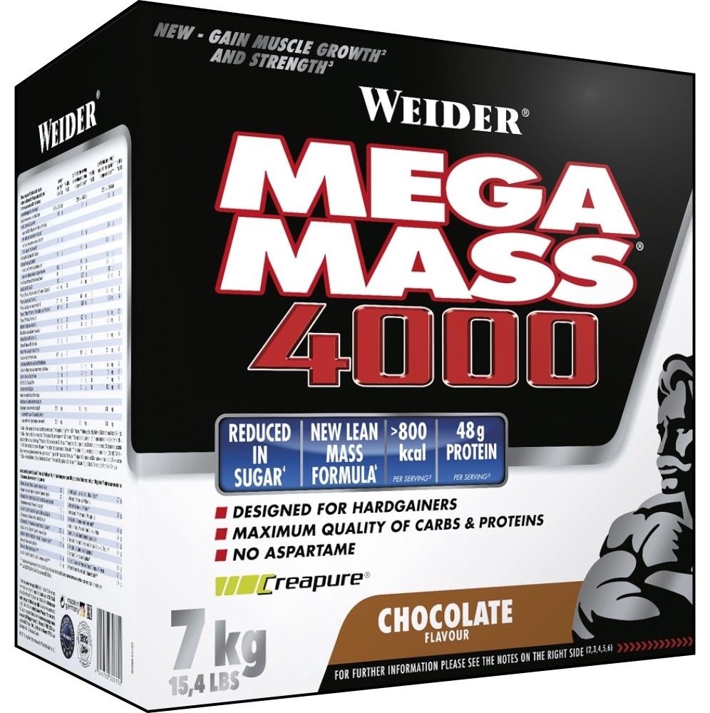Weider Giant Mega Mass 4000 7kg / 7000G / 15.4LBS GAINER - All Flavour  Available