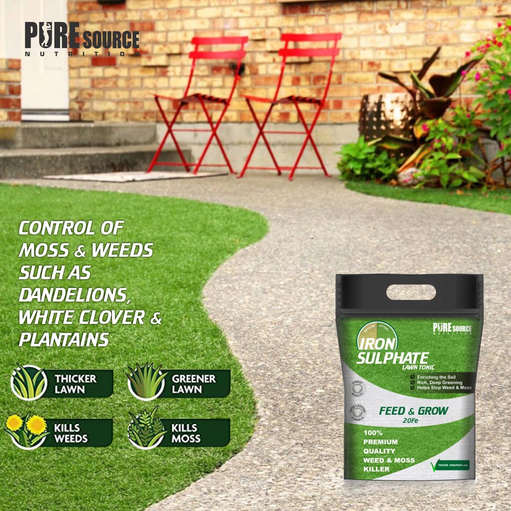 25kg SULPHATE OF IRON (FERROUS SULPHATE) LAWN TONIC, MOSS KILLER MOSS ...