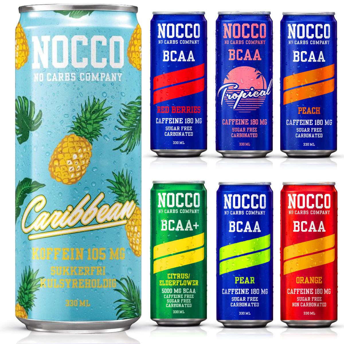 NOCCO BCAA Drink NO CARBS Comp Sugar Free BCAAs Energy RTD - ALL New ...