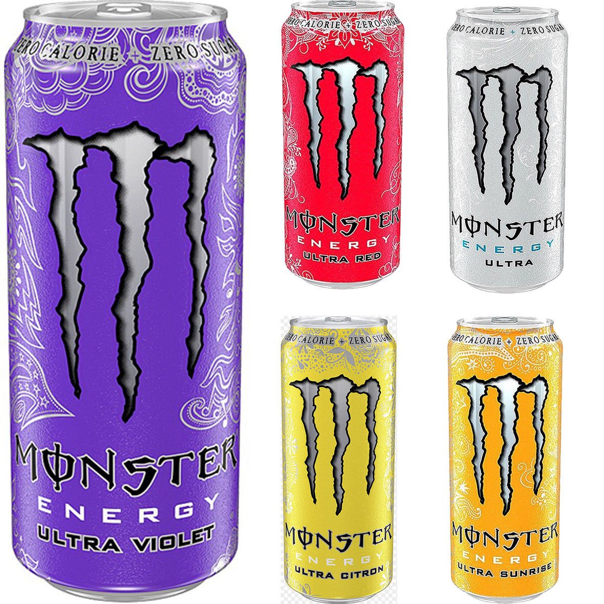 Monster Energy Ultra Zero Calories 1 /6 /12 x 500ml Drink Cans Sugar