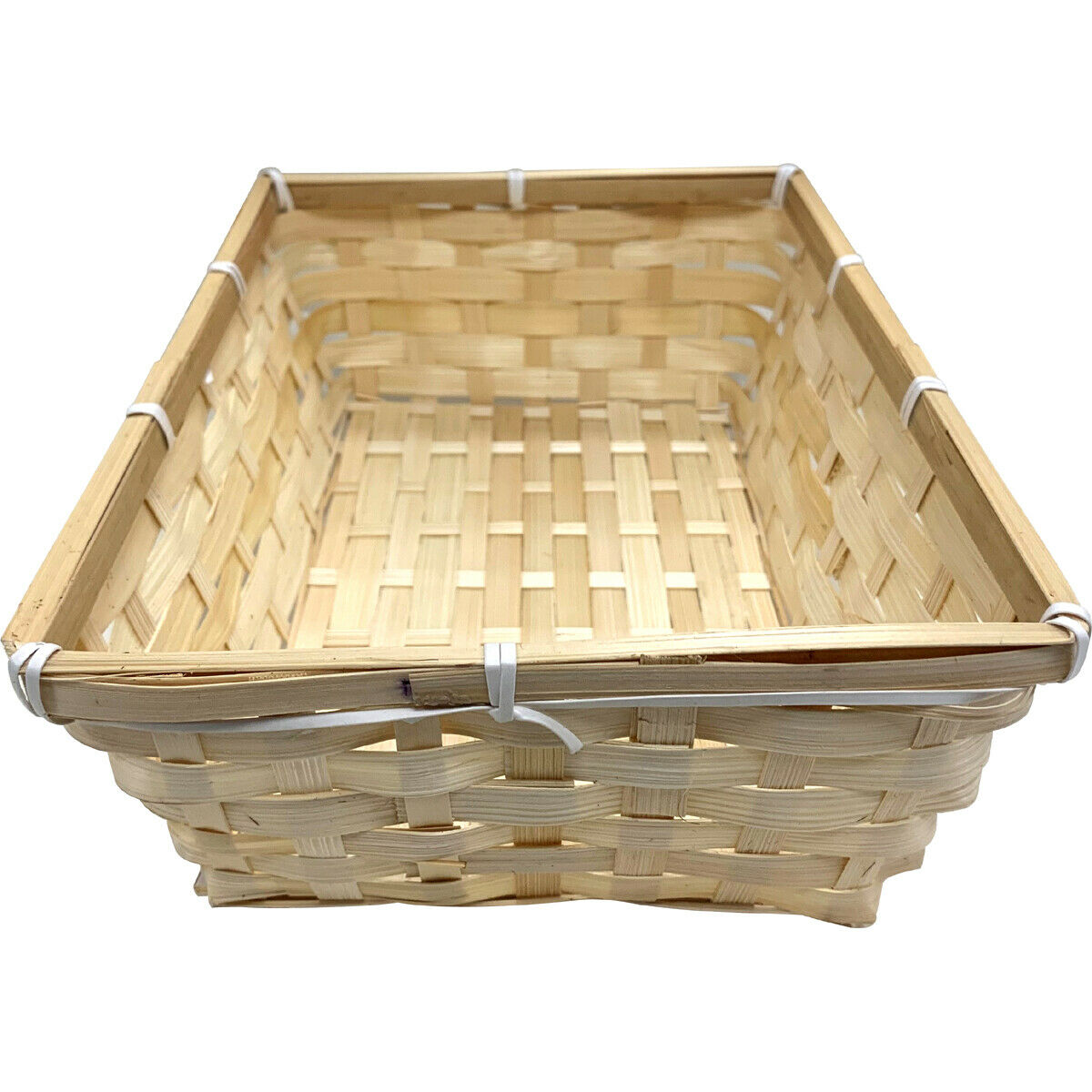 Wicker Gift Hamper Basket Empty Tray Shallow Storage Christmas Birthday 