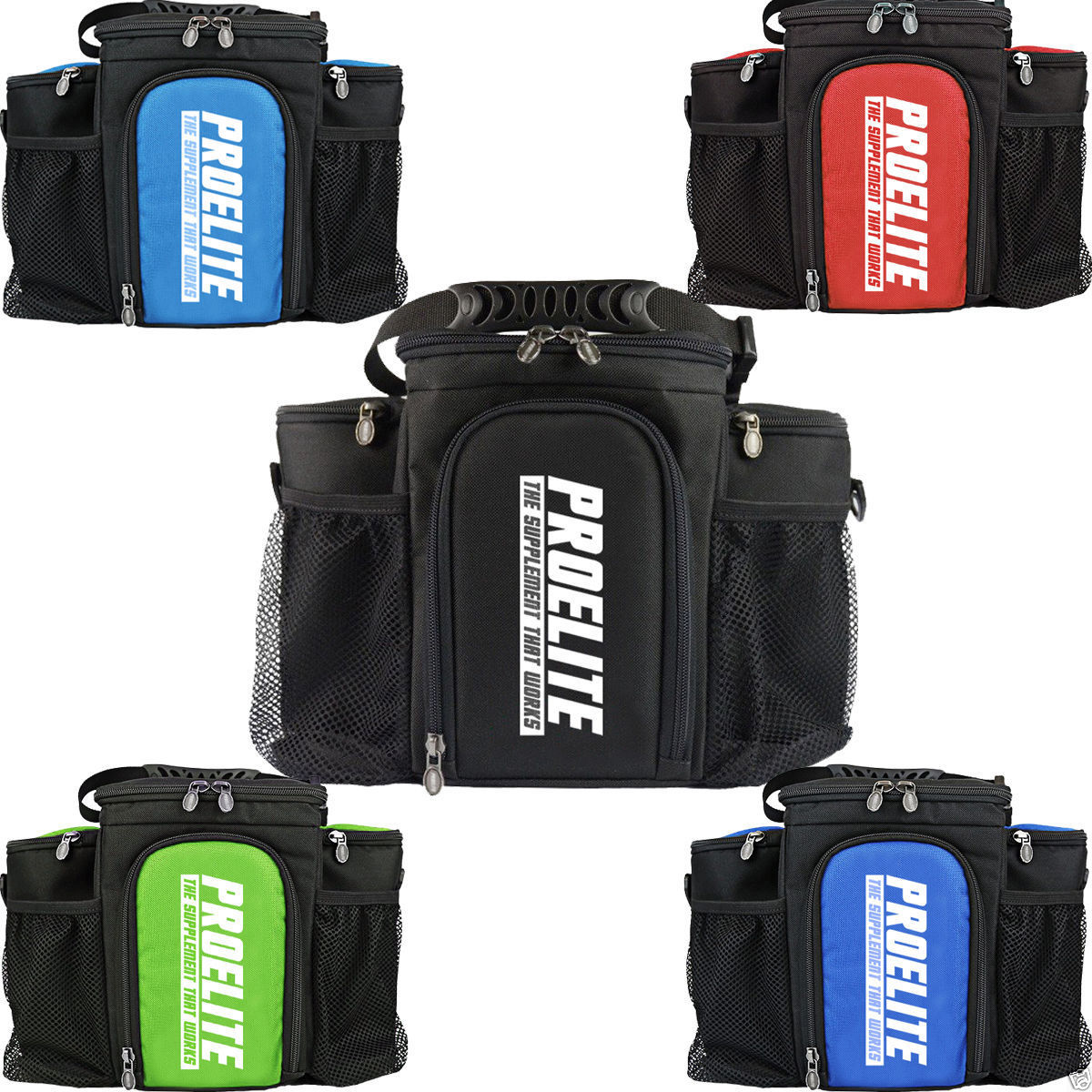 Details About Pro Elite Insulated 3 Meal Bag Fitness Iso Food Lunch Cooler Management