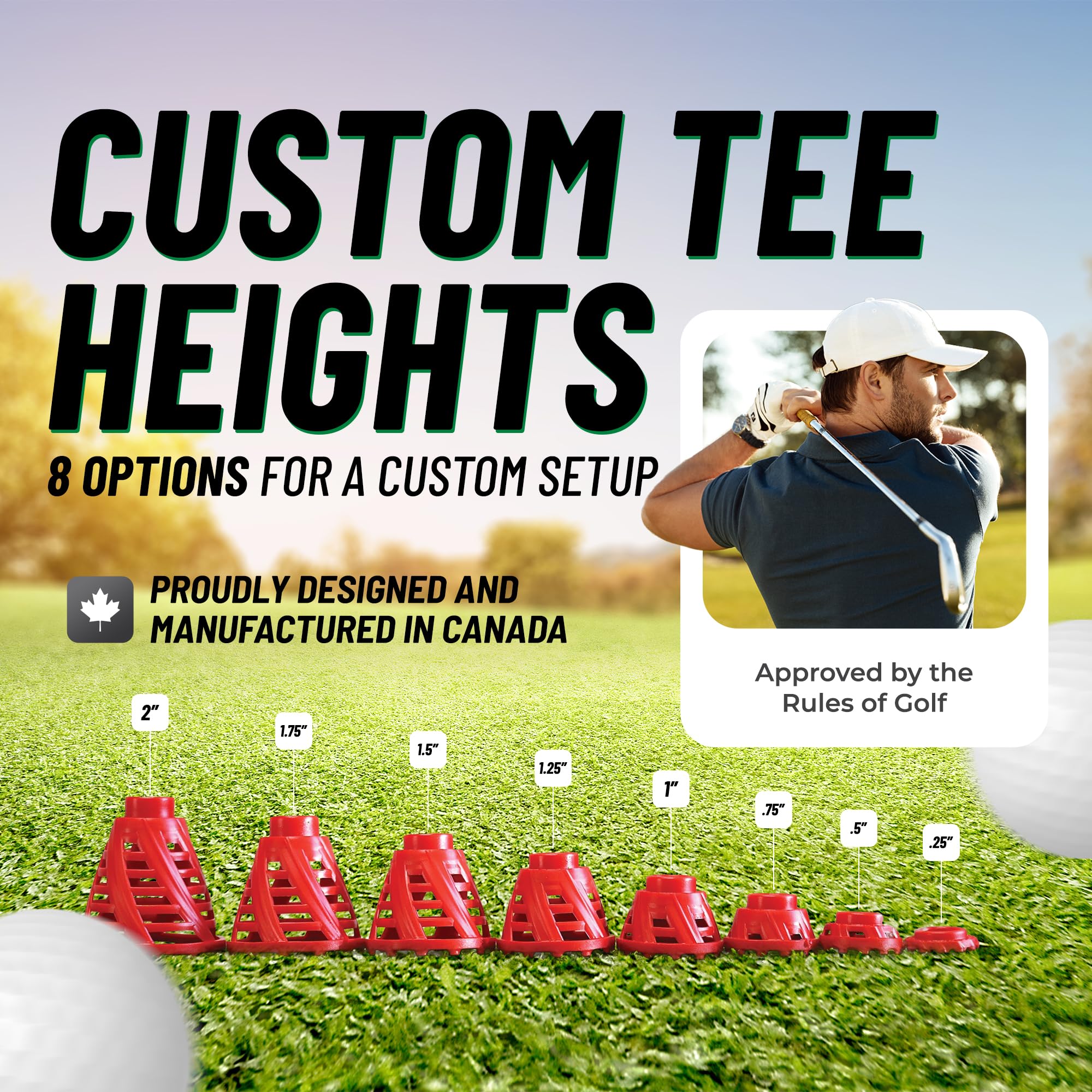 BirTee PRO Speed PLUS Golf Tees - 8 Pack. Indoor/Simulator/Winter Durable Tees BirTee PRO Speed PLUS Golf Tees - 8 Pack. Indoor/Simulator/Winter Durable Tees