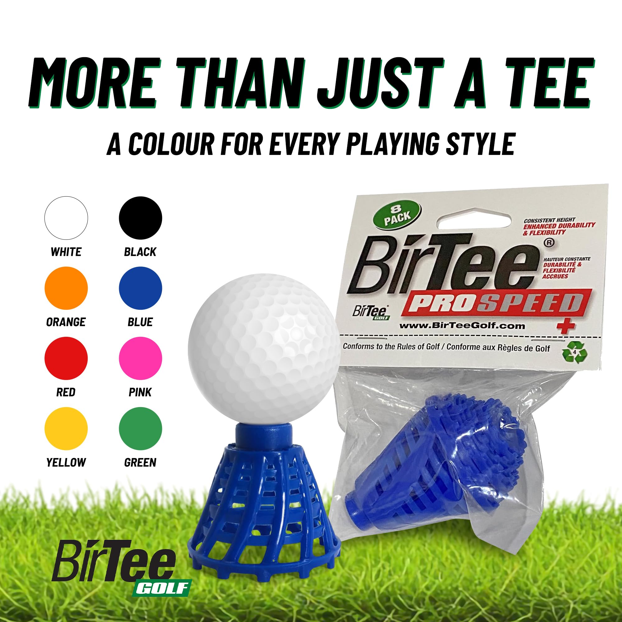 BirTee PRO Speed PLUS Golf Tees - 8 Pack. Indoor/Simulator/Winter Durable Tees BirTee PRO Speed PLUS Golf Tees - 8 Pack. Indoor/Simulator/Winter Durable Tees