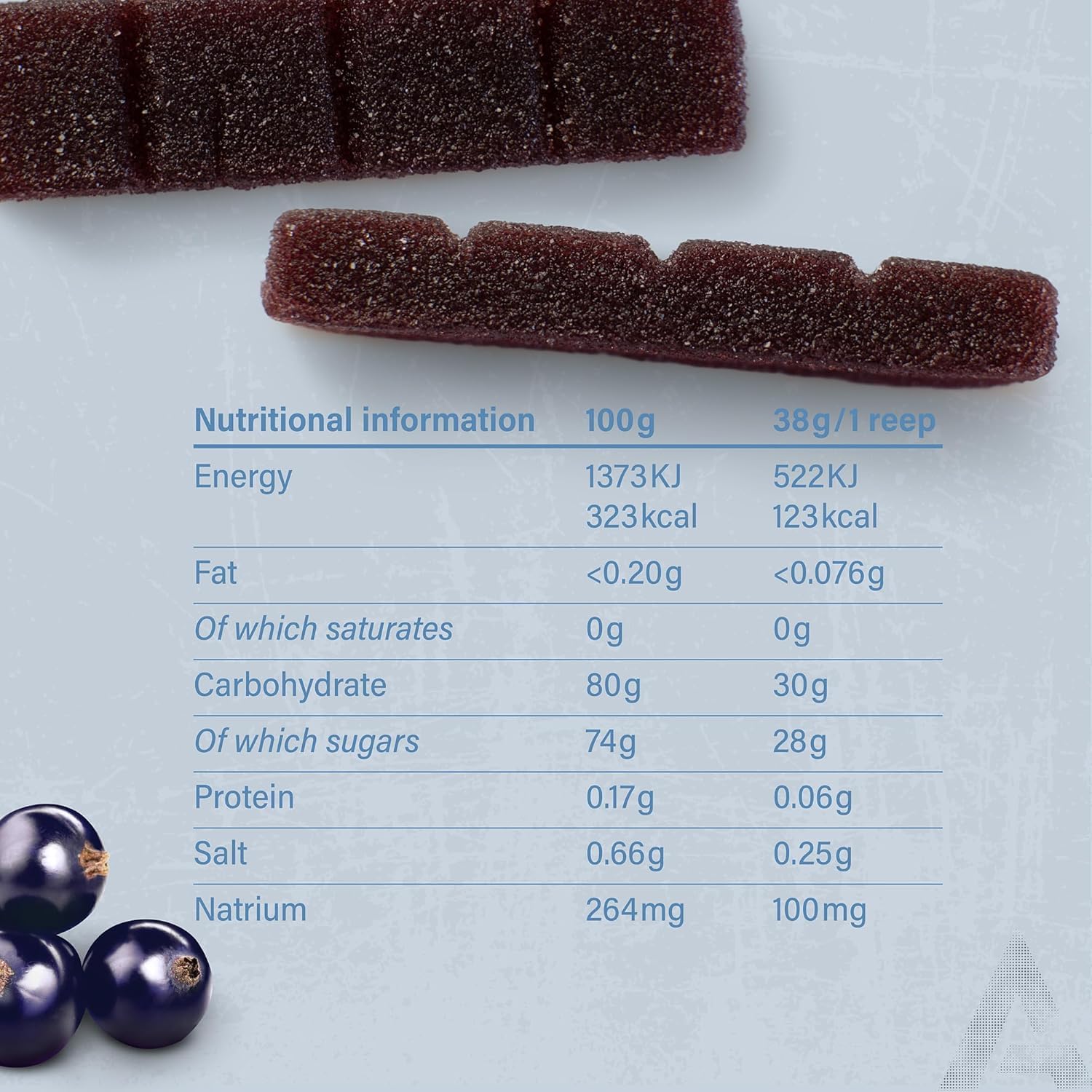 AMACX Energy Bar Fruit Chew 51% Fruit- Sports Bars, 12 x 38g Bars