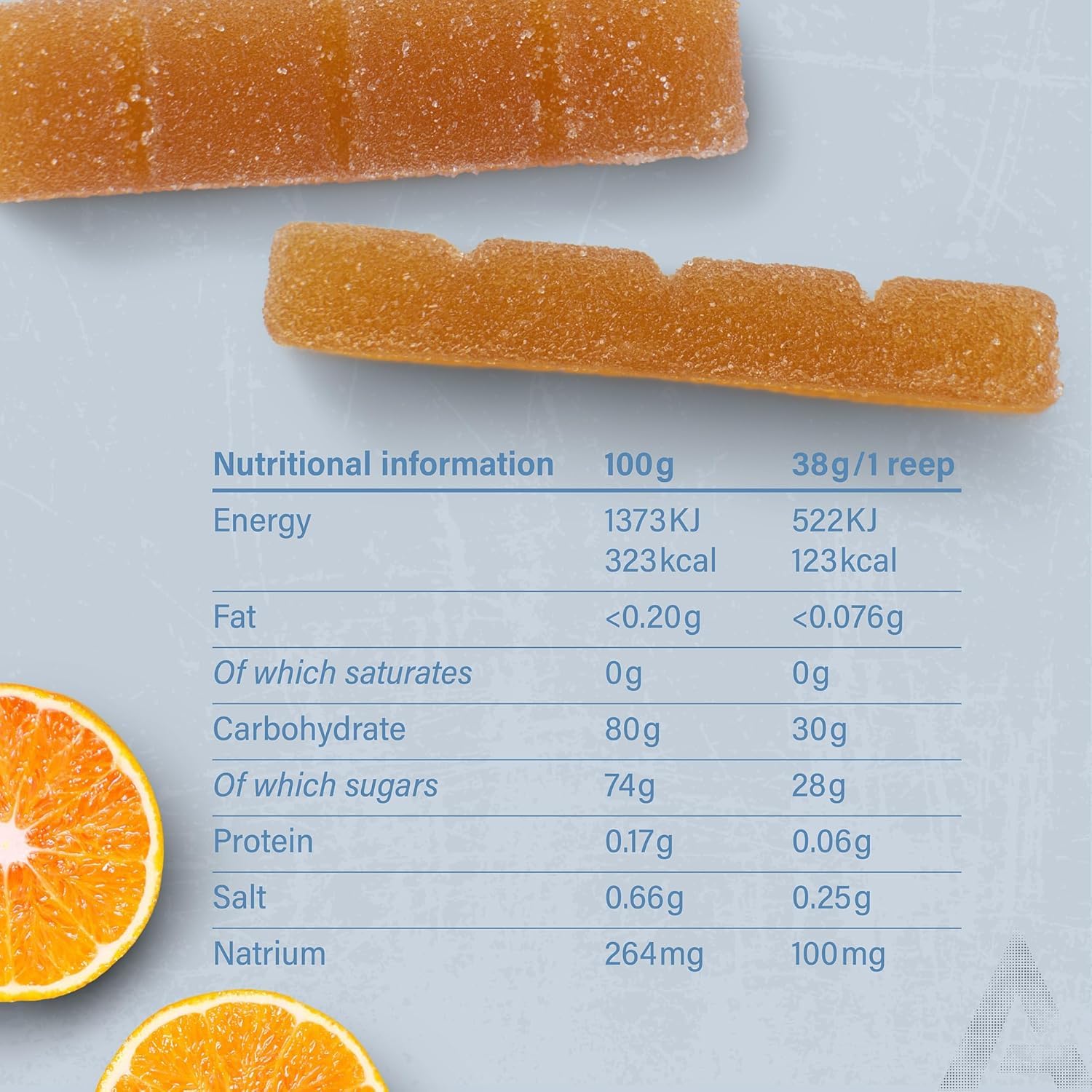 AMACX Energy Bar Fruit Chew 51% Fruit- Sports Bars, 12 x 38g Bars