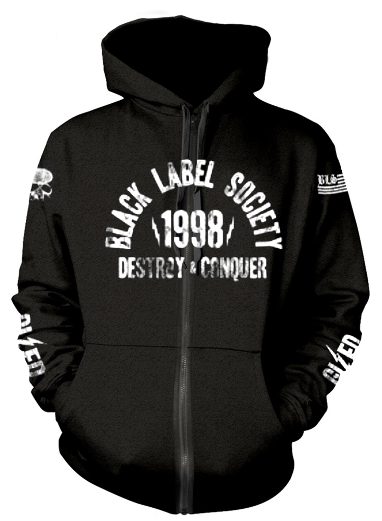 black label society zip up hoodie