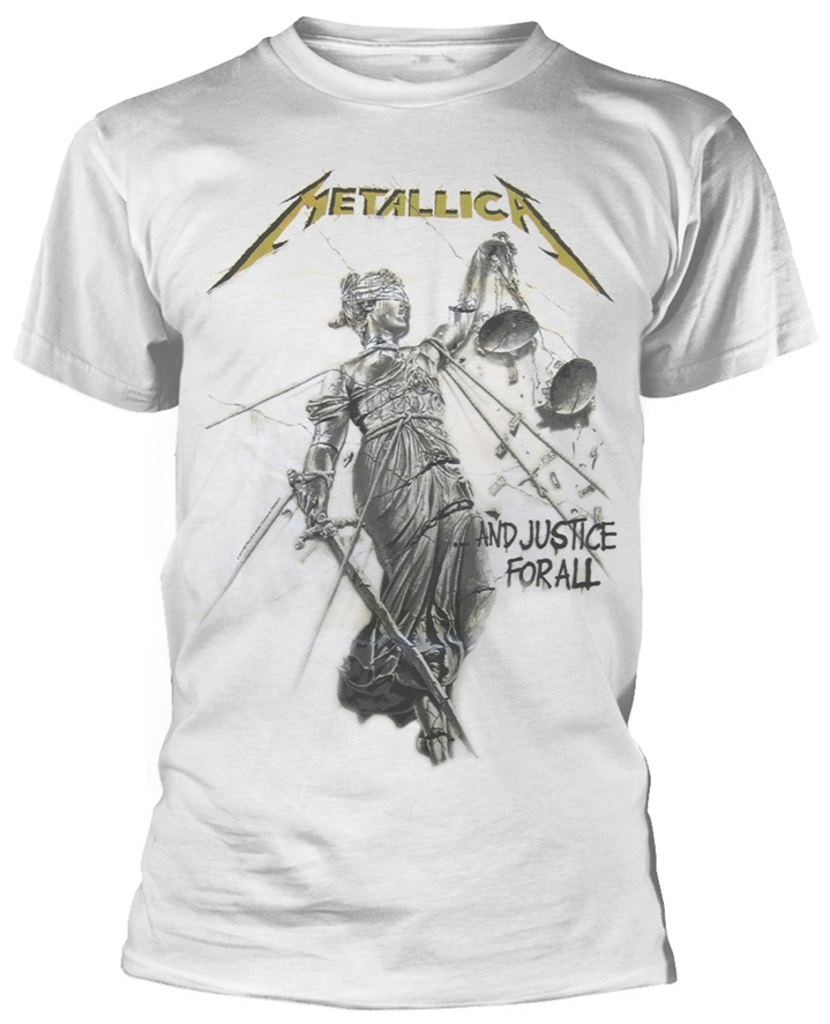 Metallica T Shirt And Justice For All Tracks new Official Mens Black