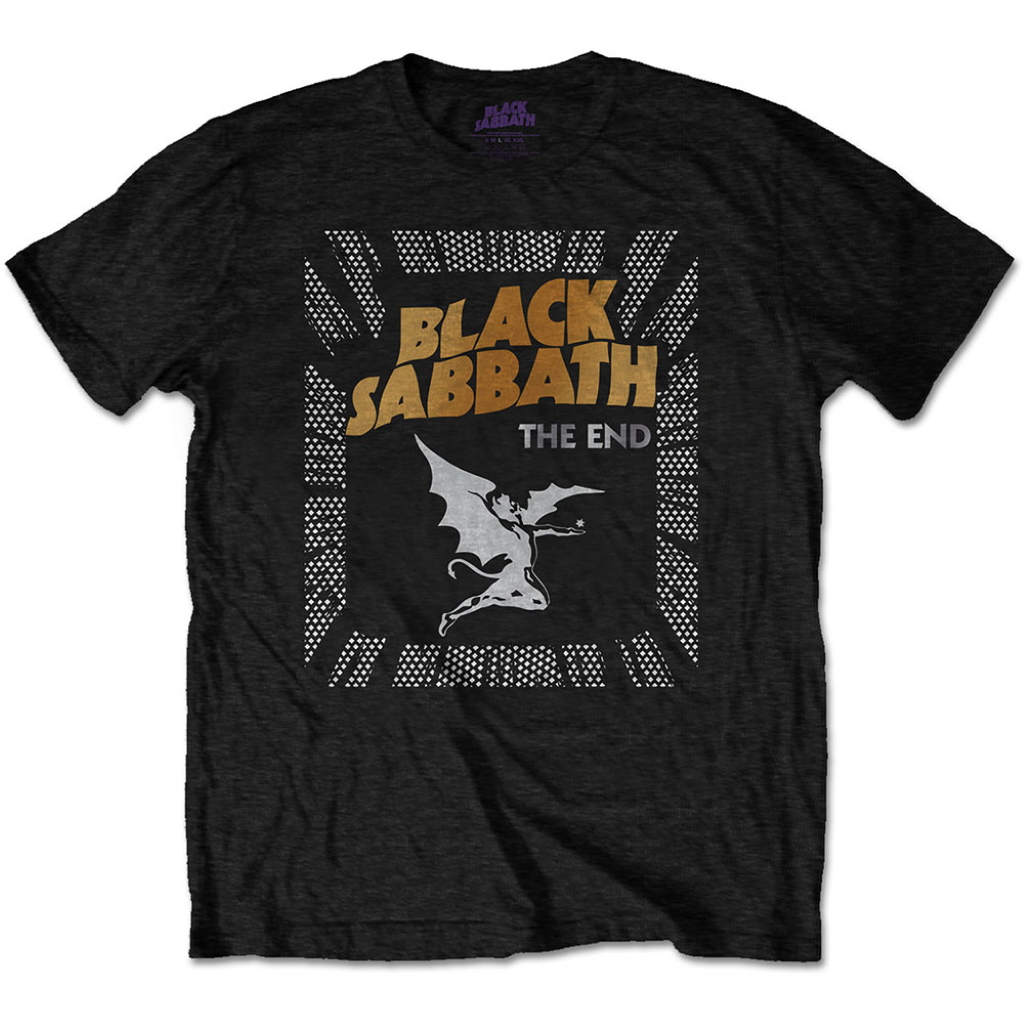 Black Sabbath T Shirt The End World Tour Mushroom Cloud Ufficiale Unisex Nero Size S
