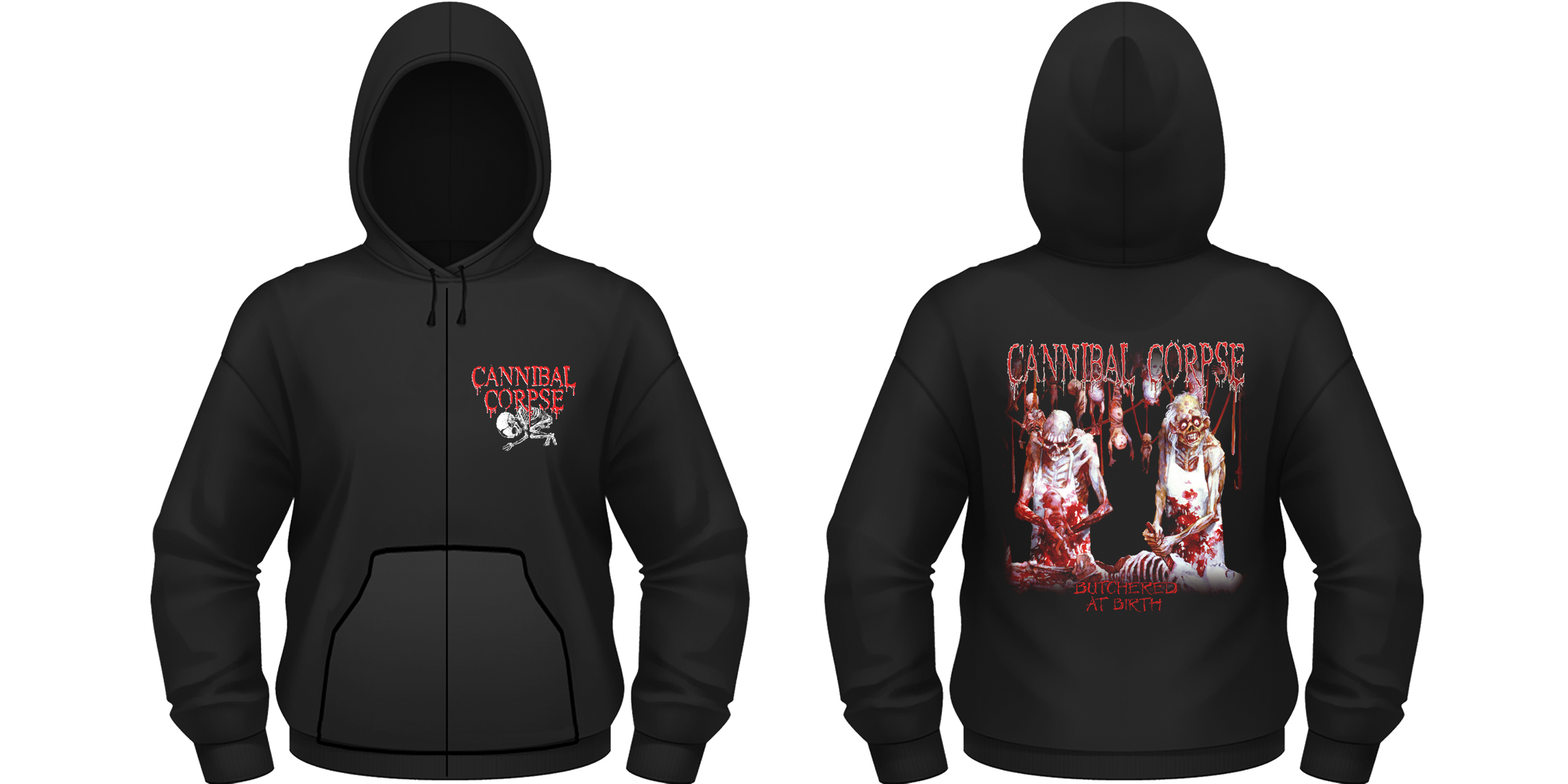 Cannibal Corpse 'Butchered At Birth' Zip Up Hoodie - NEW & OFFICIAL! | eBay