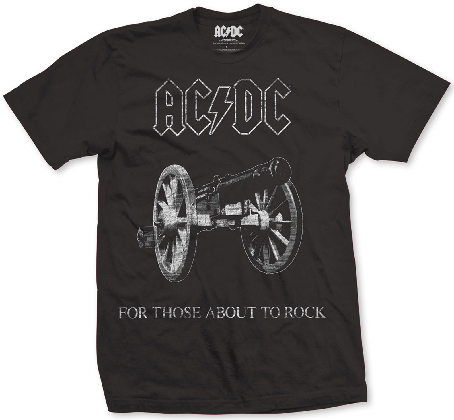 AC/DC For Those About To Rock Black T-Shirt OFFICIAL | eBay