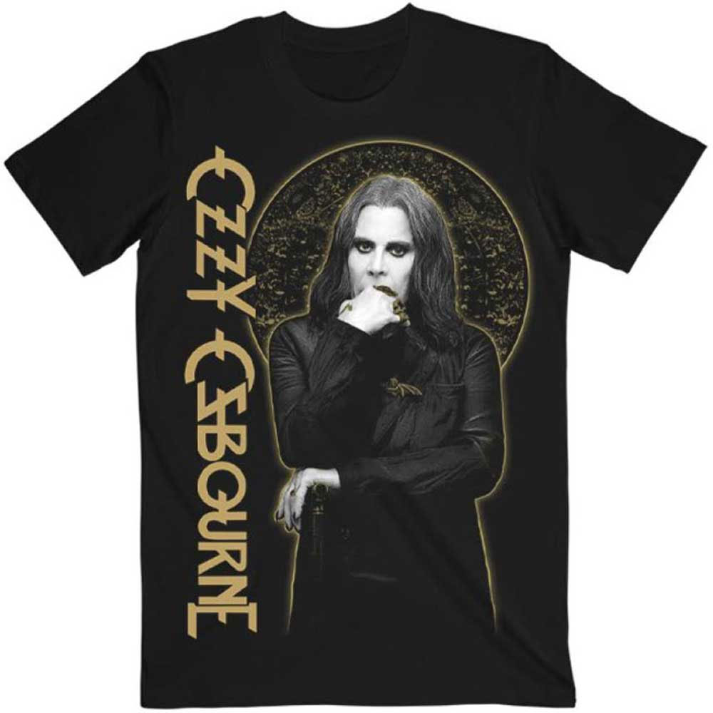 Ozzy Osbourne Patient No. 9 Gold Graphic Black T-Shirt NEW