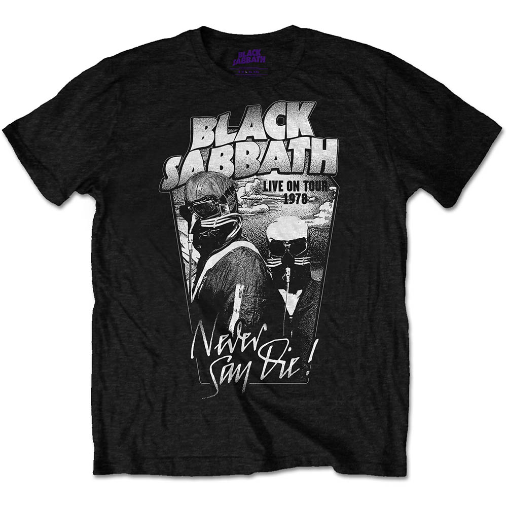 Black Sabbath Tracklist Uomo T-Shirt – 100% Cotone, Nero, Taglia L, Vestibilità Regular, Merch Ufficiale