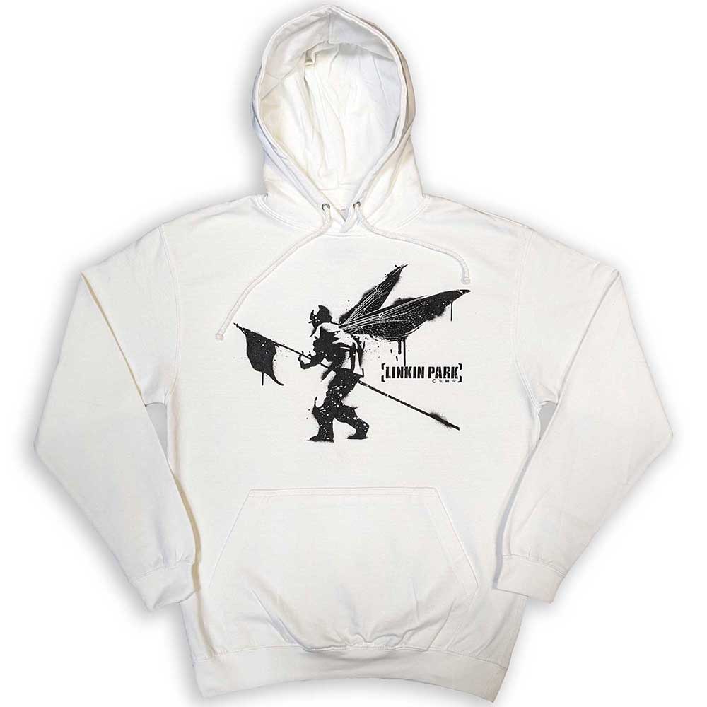 Linkin Park 'Street Soldier' (White) Pull Over Hoodie - NEW