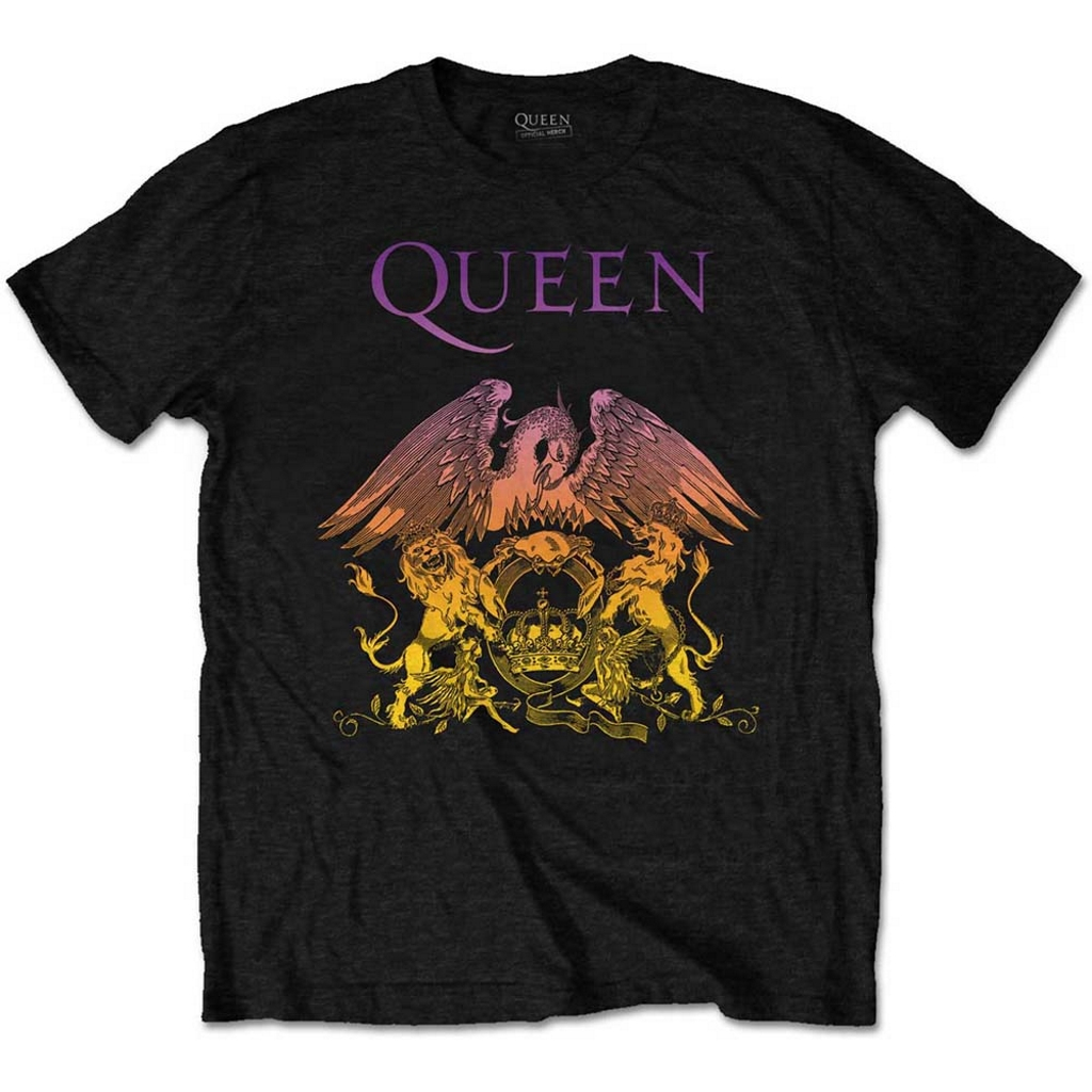 Queen Classic Crest nouveau official Noir hommes T Shirt