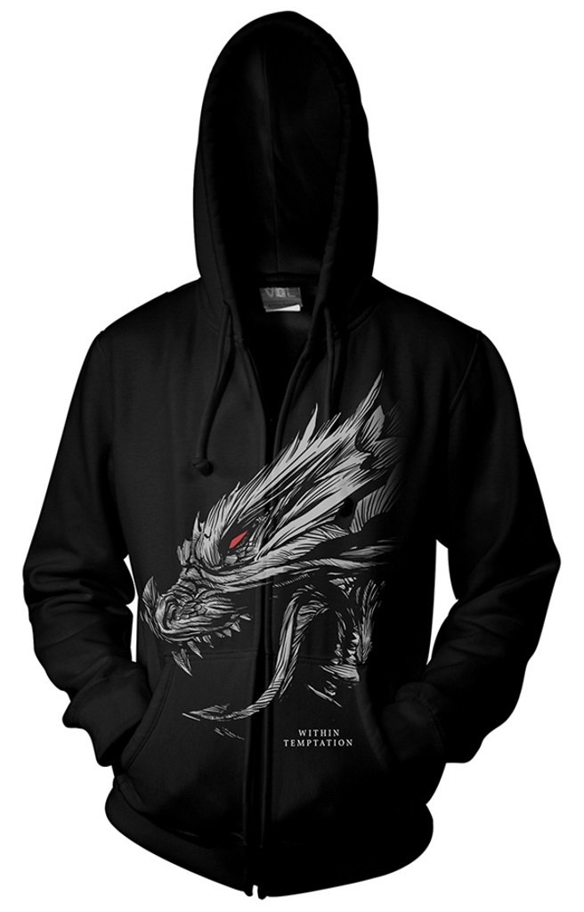 Within Temptation Sweat-Shirt /À Capuche Hydra Head Band Logo Nouveau Officiel