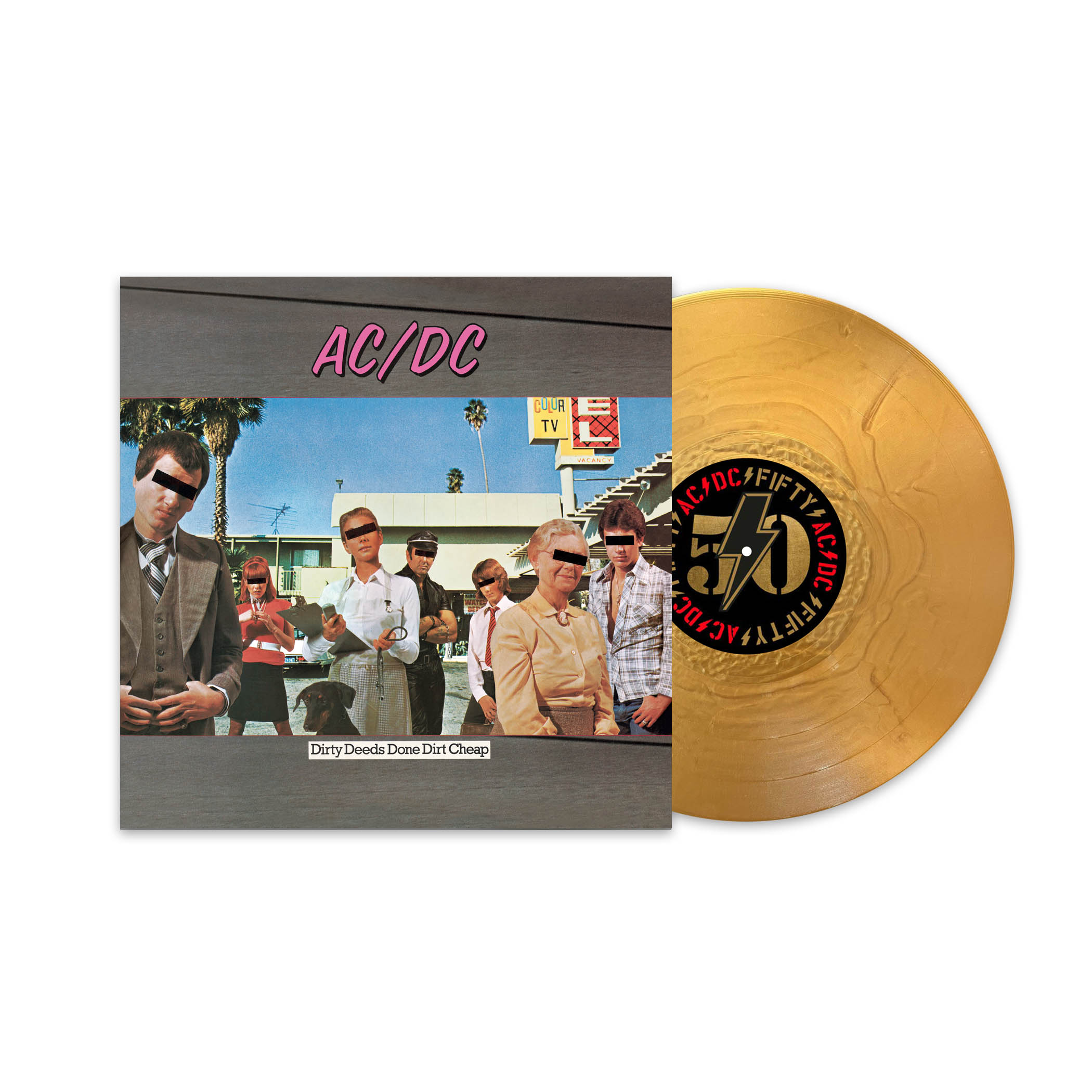 AC/DC 'Dirty Deeds Done Cheap' (50th Anniversary) LP Gold Vinyl NEW SEALED