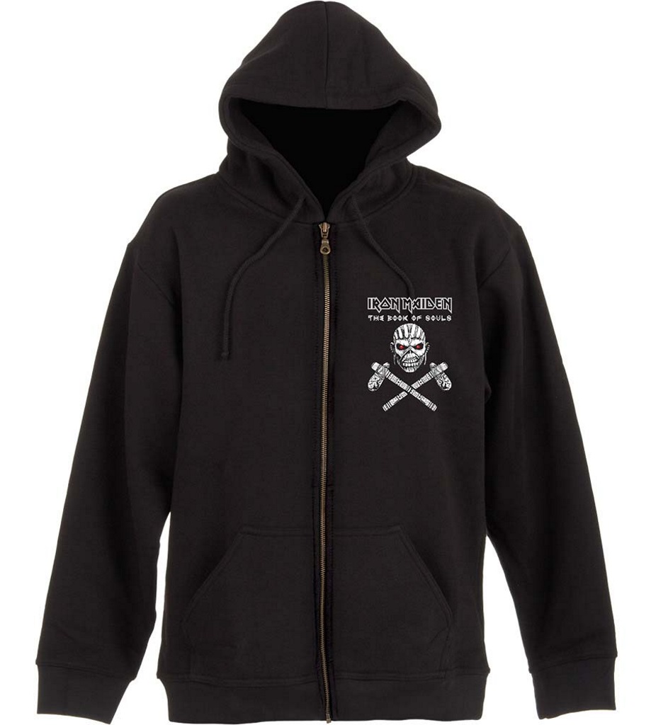 Eddie Axe With Back Printing medium Iron Maiden Men/'s Zipped Hoodie Mens