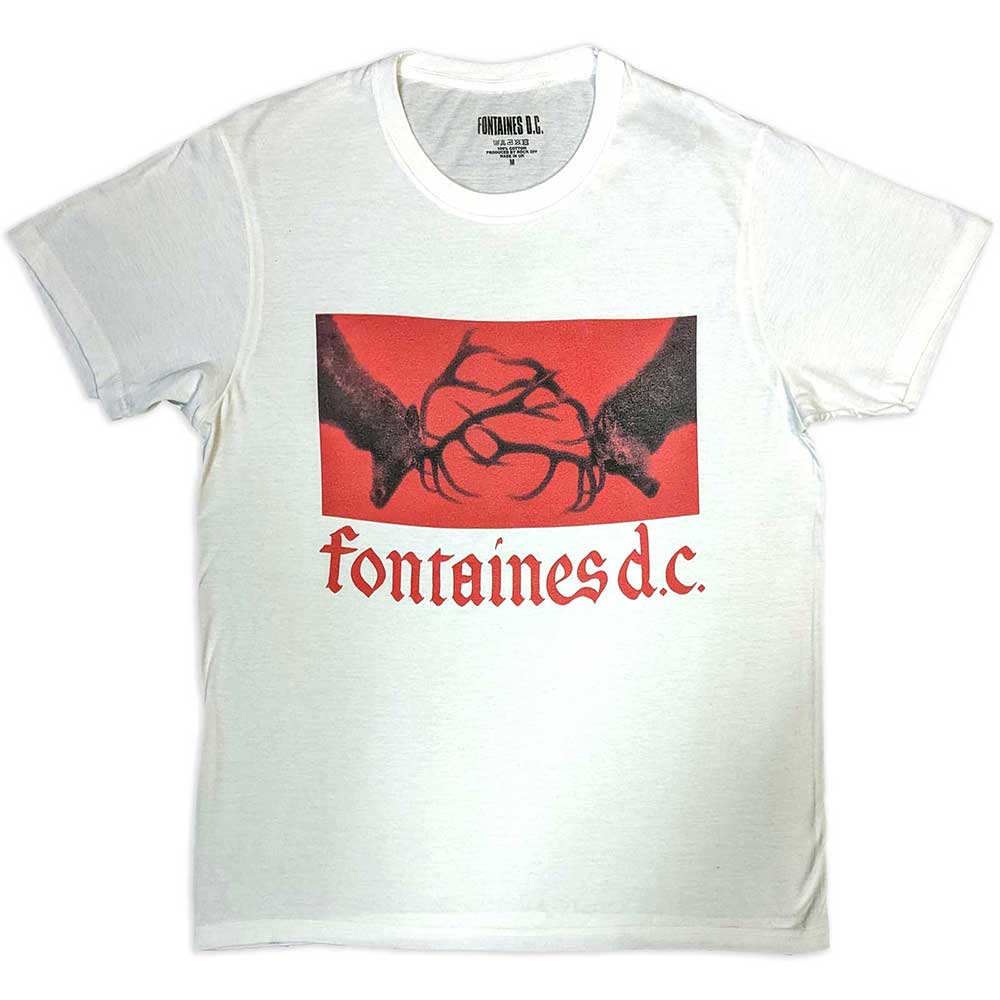 Fontaines D.C. Gothic Logo White T-Shirt NEW OFFICIAL | eBay