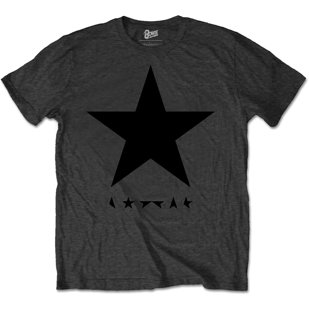 David Bowie 'Blackstar (Black Star On Grey)' T-Shirt - NEW & OFFICIAL ...