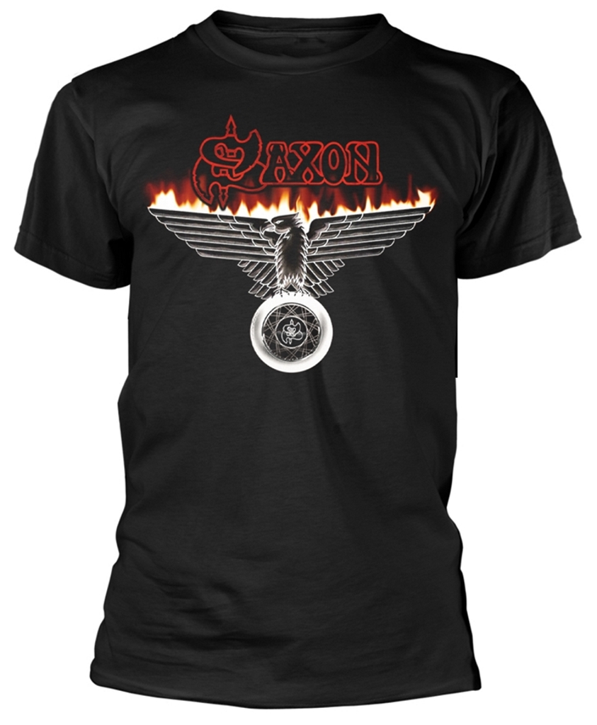 Black T-Shirt Saxon /'Crusader/' NEW /& OFFICIAL!