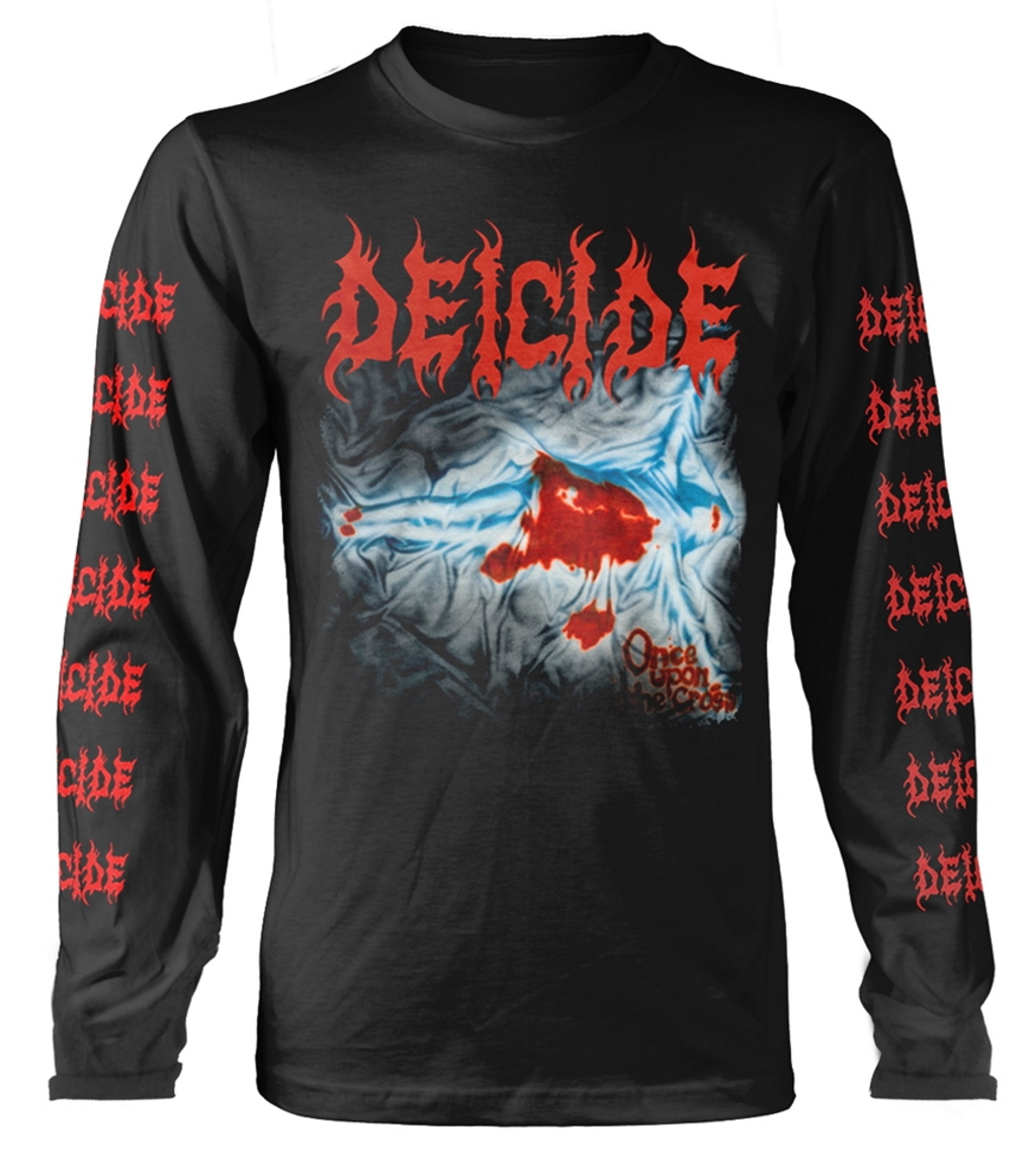 Deicide Once Upon The Cross Black Long Sleeve Shirt NEW OFFICIAL