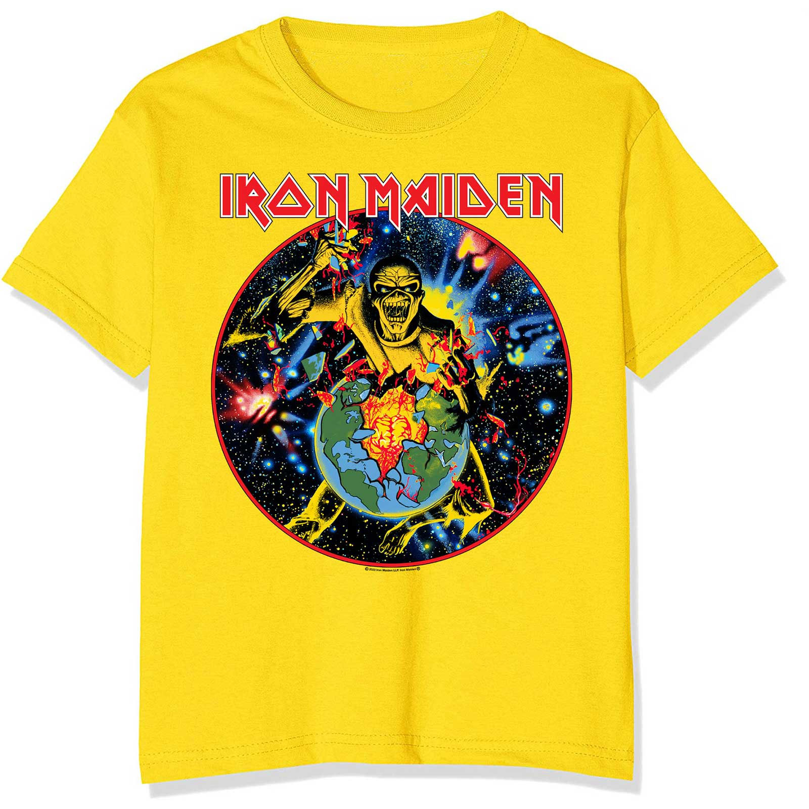 Iron Maiden World Piece Tour Circle Yellow T-Shirt NEW OFFICIAL | eBay
