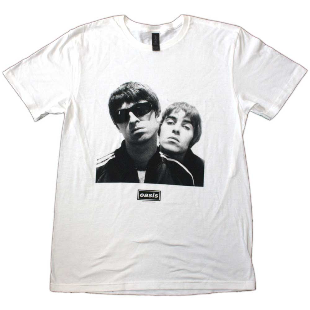 オーダー専用ページ Oasis 'Noel & Liam Square Photo' (White) T-Shirt - NEW & OFFICIAL