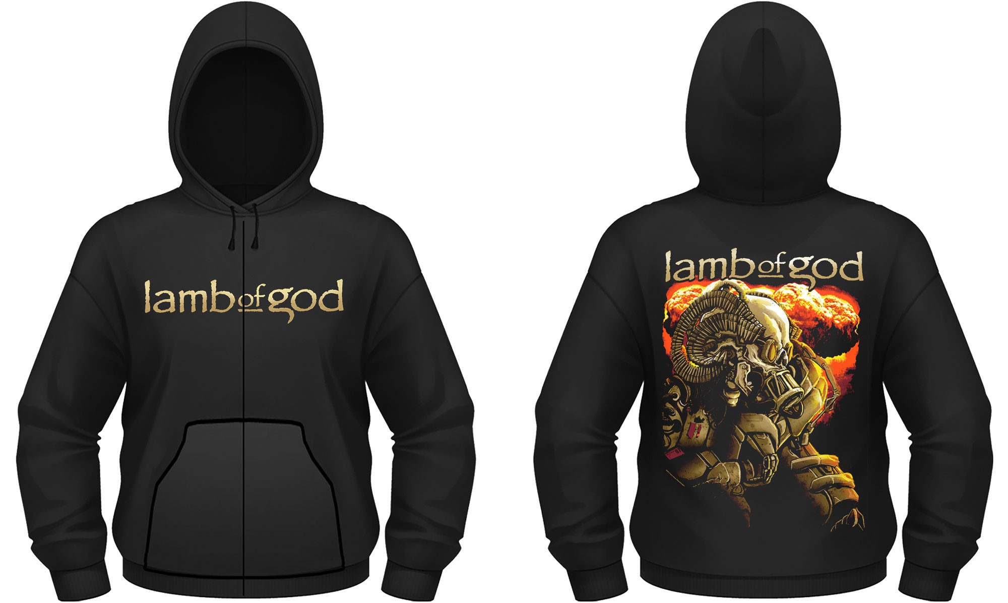 lamb of god zip hoodie