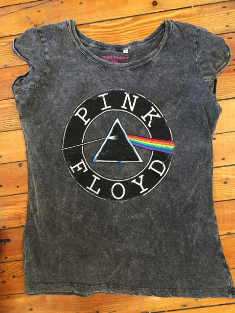 Pink Floyd /'Vintage Circle Logo/' Womens Acid Wash T-Shirt NEW /& OFFICIAL!