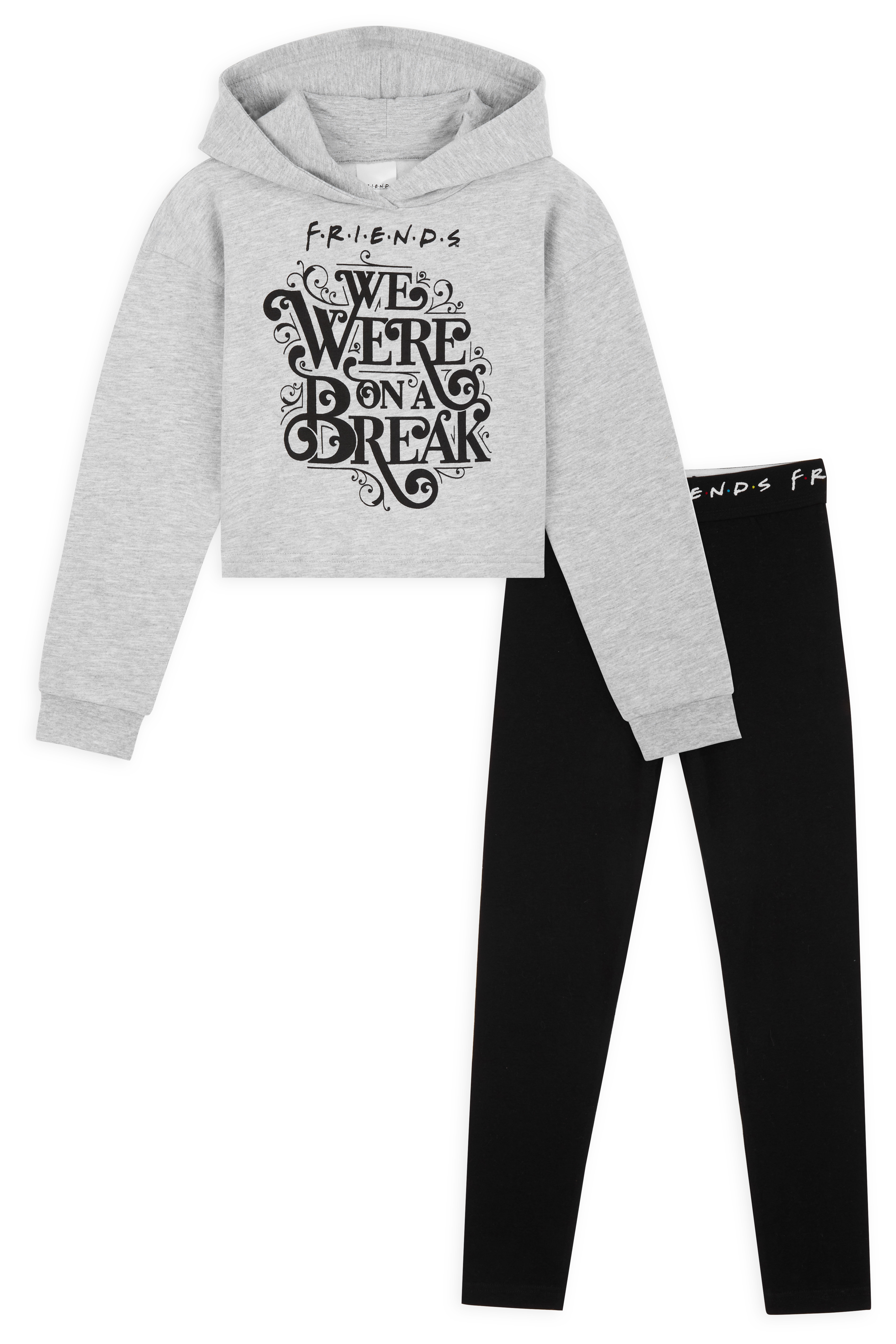 Friends Girls Tracksuit, Crop Top Hoodie and Leggings, Clothes for
