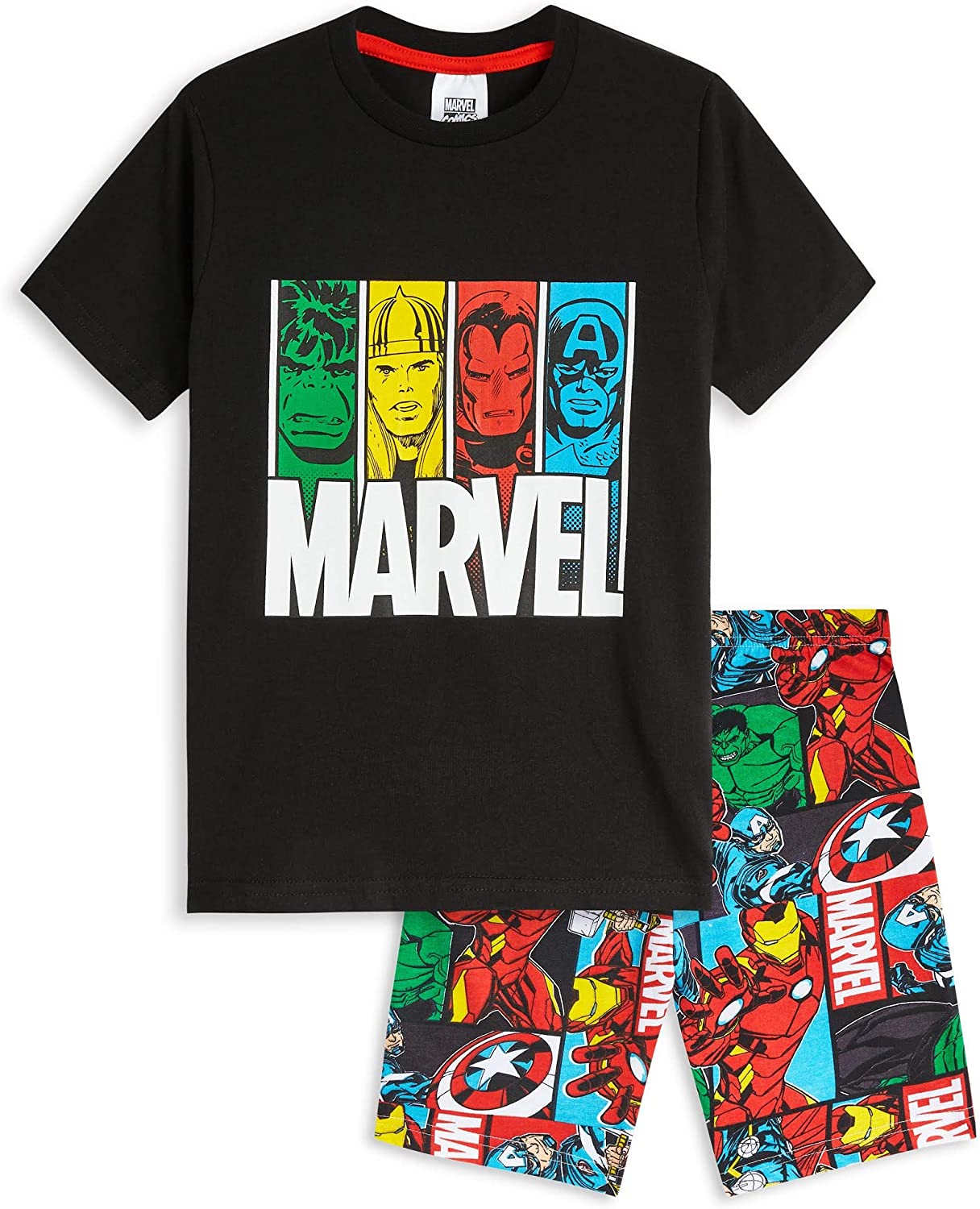 Scheermes Spelen met bord Marvel Boys Teenagers 2 Piece Short Pyjamas, Iron Man Captain America Hulk  Thor | eBay