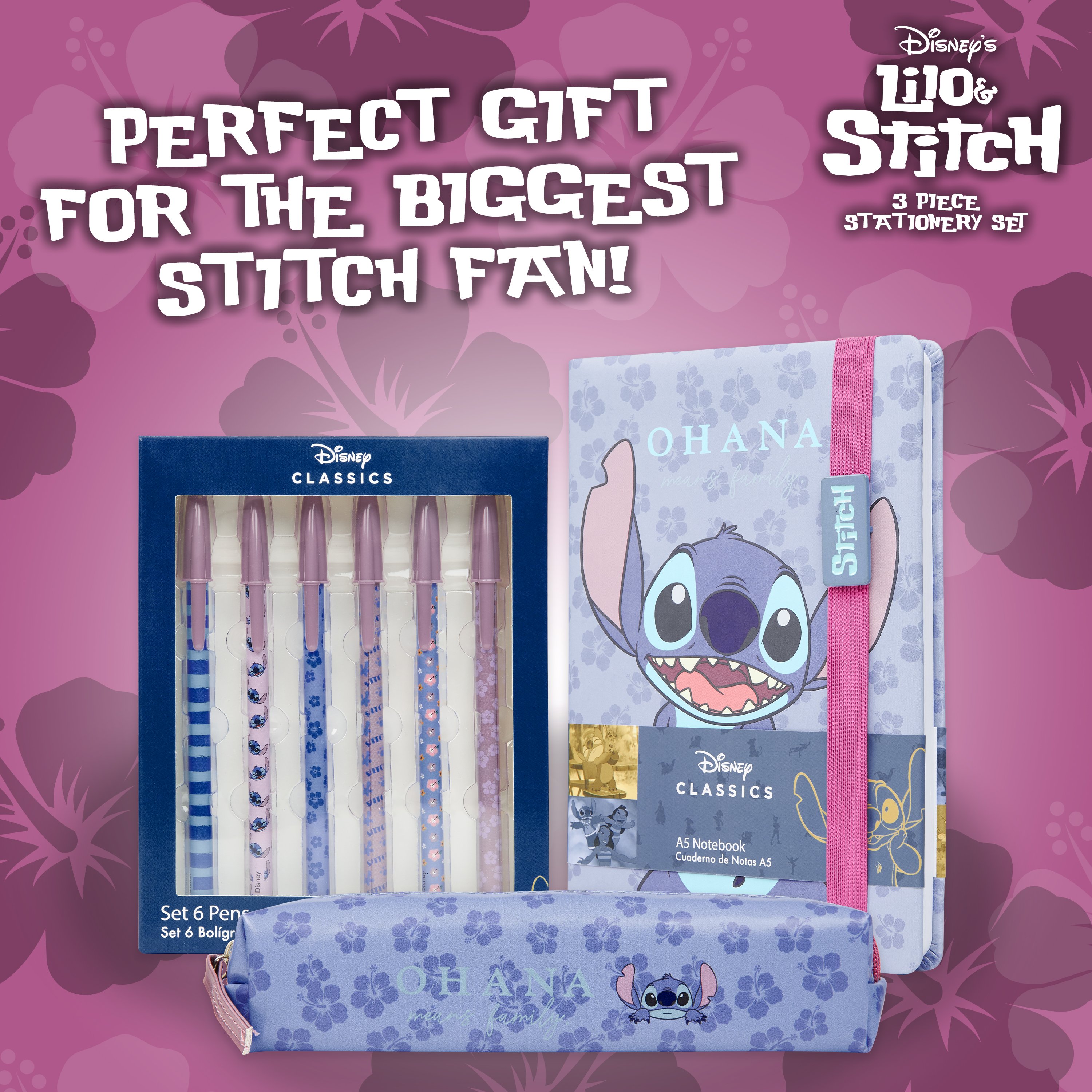 Disney's Stitch Ohana 3pc Kitchen Set, NEW