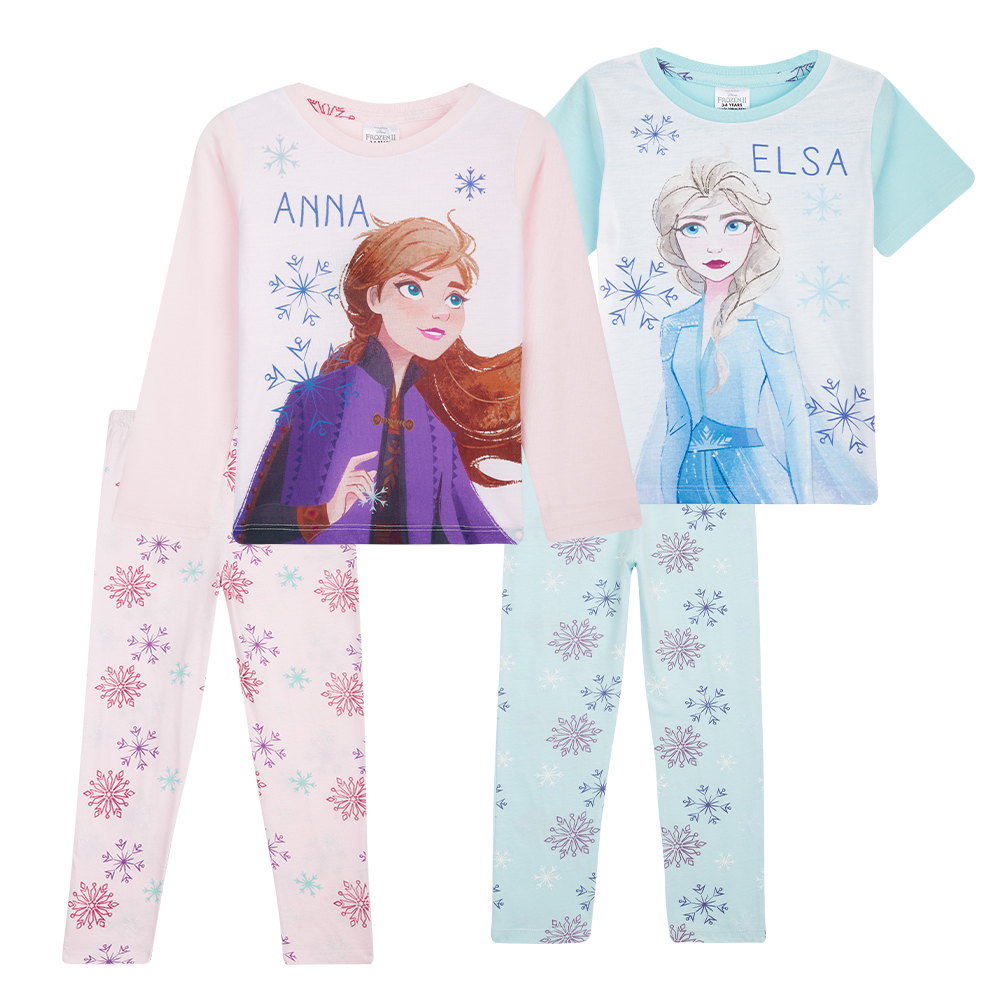 Oproepen Wegversperring Bladeren verzamelen Disney Frozen Girls Pyjamas, Anna and Elsa 2 Pack Pjs Sets | eBay